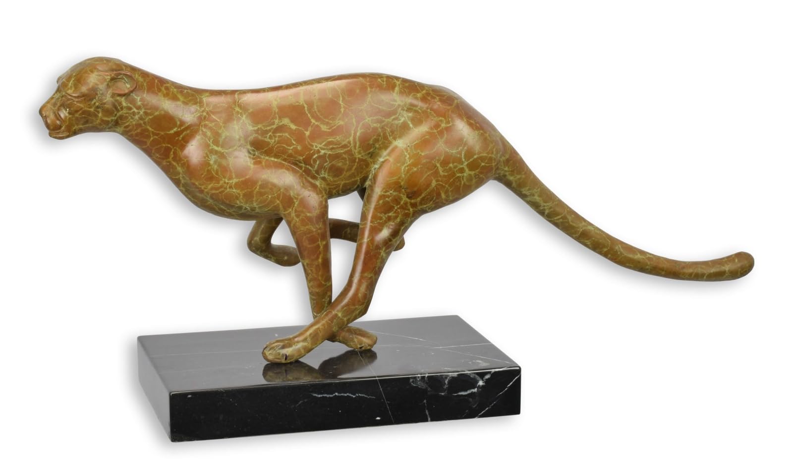 aubaho Bronze Sculpture Running Panther Replica Retro Design Decoration
