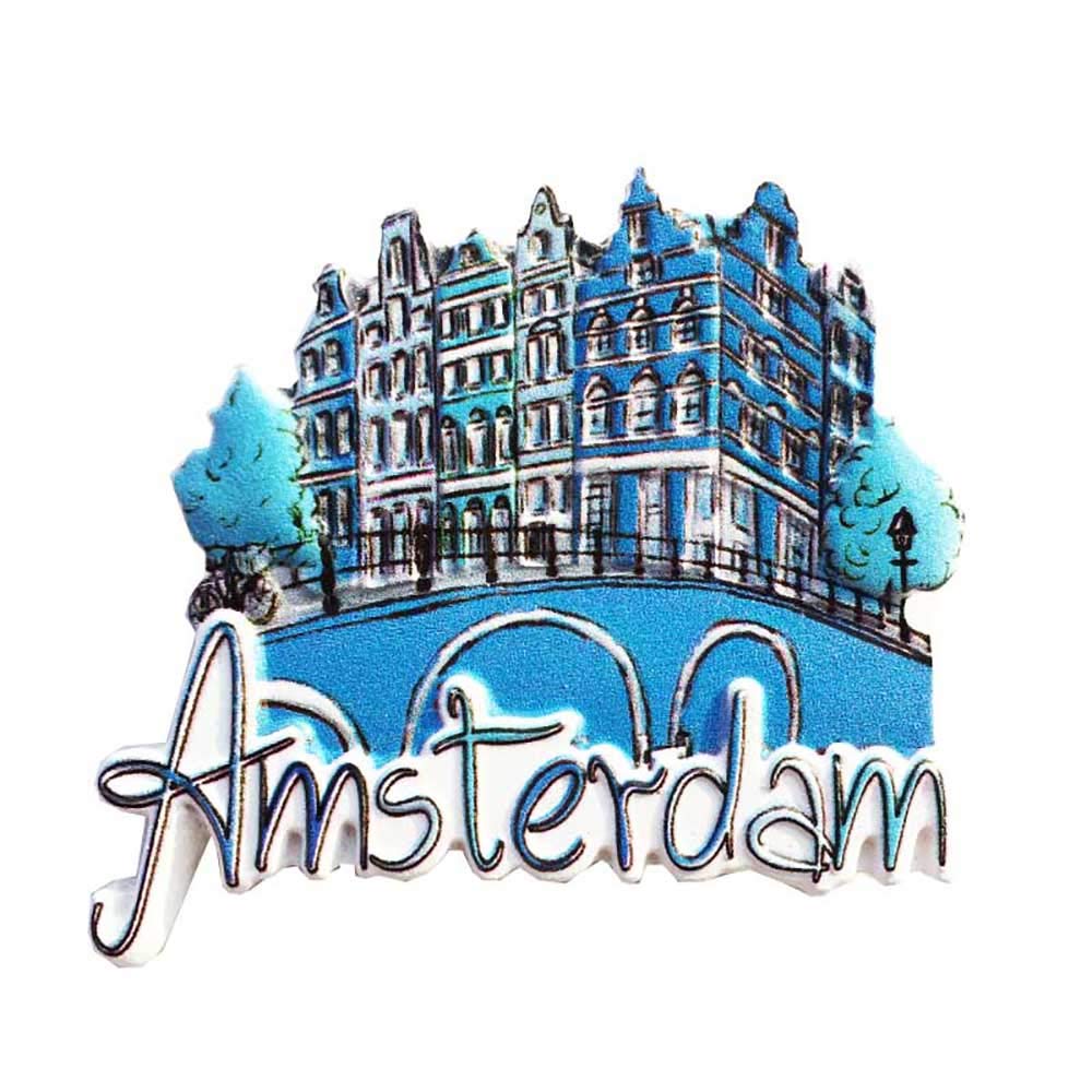 Wedarego Amsterdam Holland Netherlands Holland 3D Amsterdam Souvenir Fridge Magnet Gift,Handmade Home & Kitchen Decoration Amsterdam Refrigerator Magnet Collection