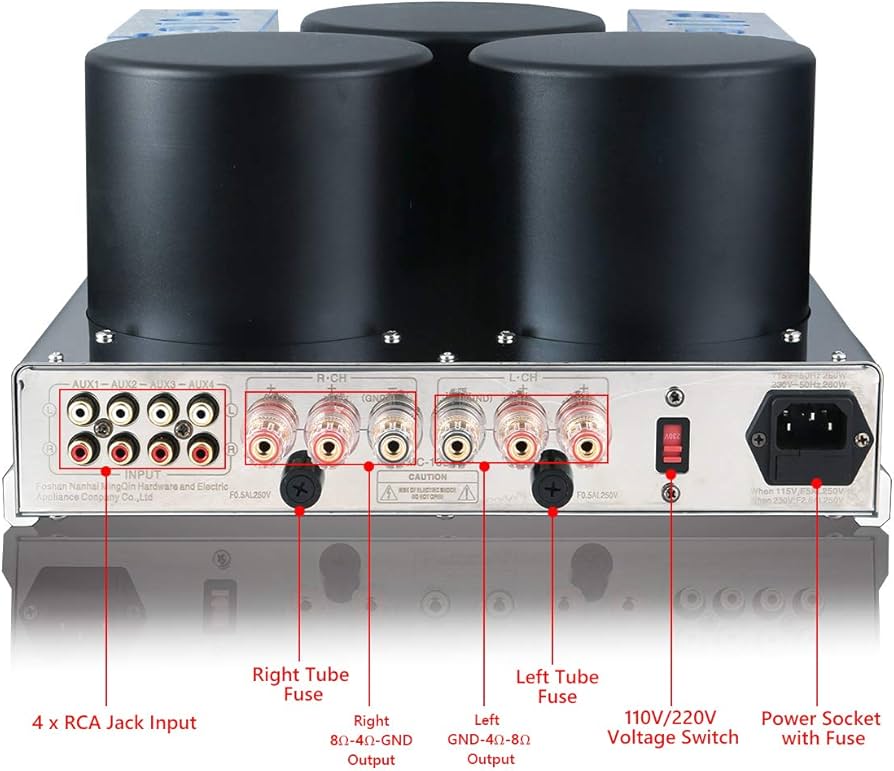 Amazon | YAQIN MC-13S 真空管プッシュプル内蔵アンプ、HiFiバルブ