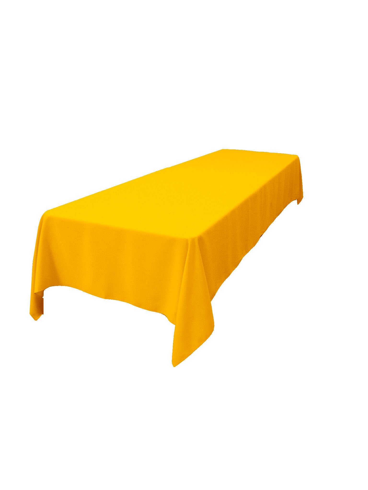 LA Linen Polyester Poplin Rectangular Tablecloth 60 by 144-Inch, Dark Yellow, 152.4 x 366 x 0.04 cm