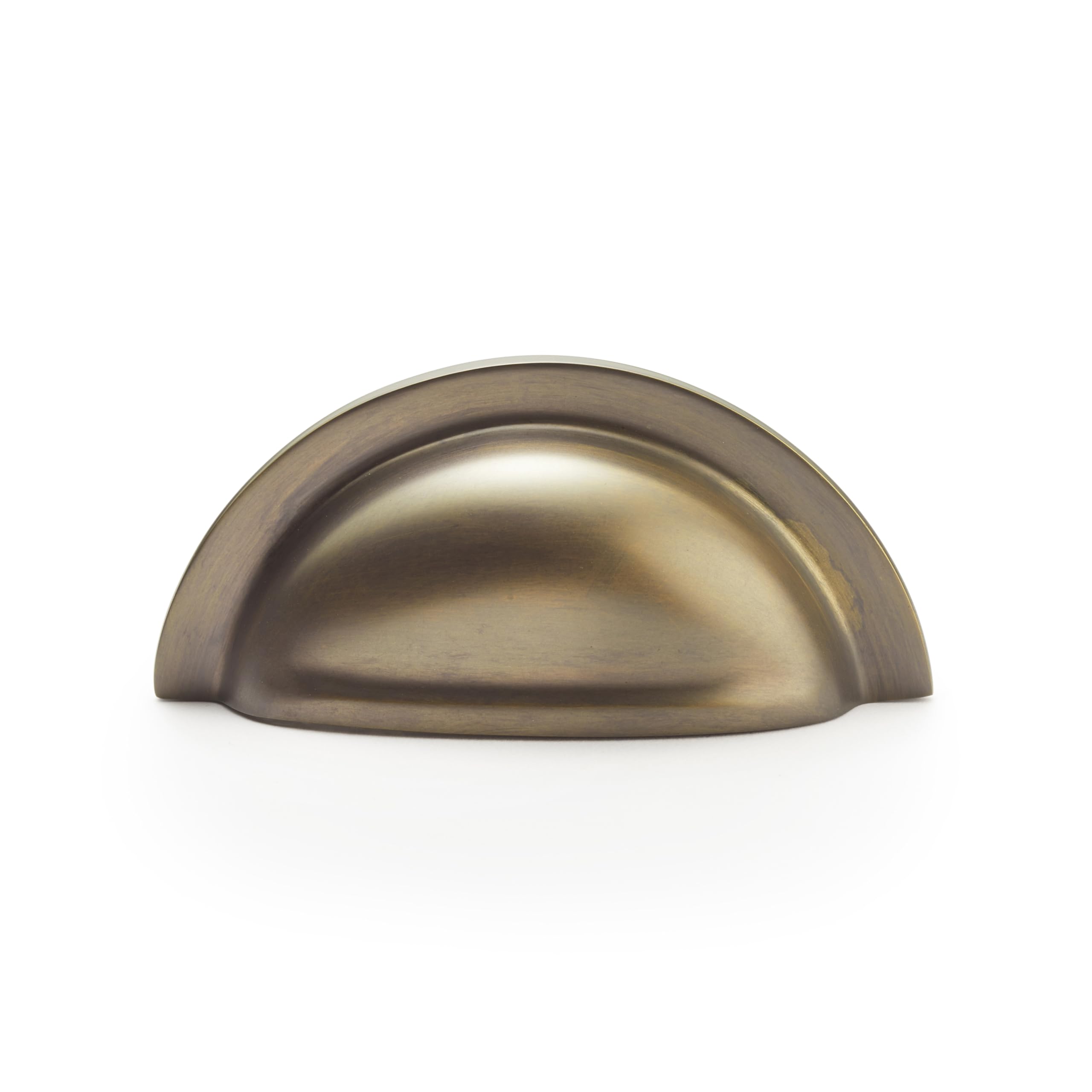 Handle & Home 76mm Antique Brass Cup Handle – Classic Kitchen Drawer & Cupboard Pull