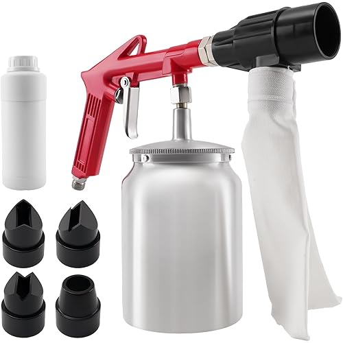maXpeedingrods Sand Blaster Gun Kit with Sand Recovery Bag, Air Compressor Sandblaster Tool with Abrasive for Cleaning Metal, Wood, Surface Prep, Rust Removal