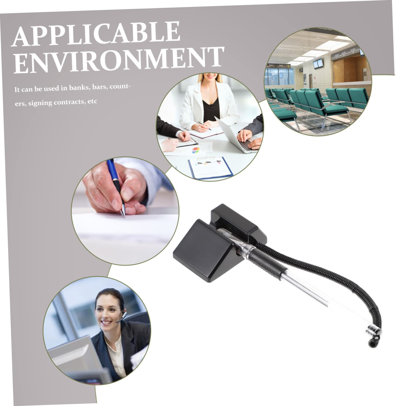 Lot de 2 Stylos à Encre Gel Noirs pour Bureau Comptoir Réception 5 Pièces