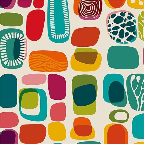 Yzogbry Modern Colorful Geometric Mosaic Dot Peel and Stick Wallpaper