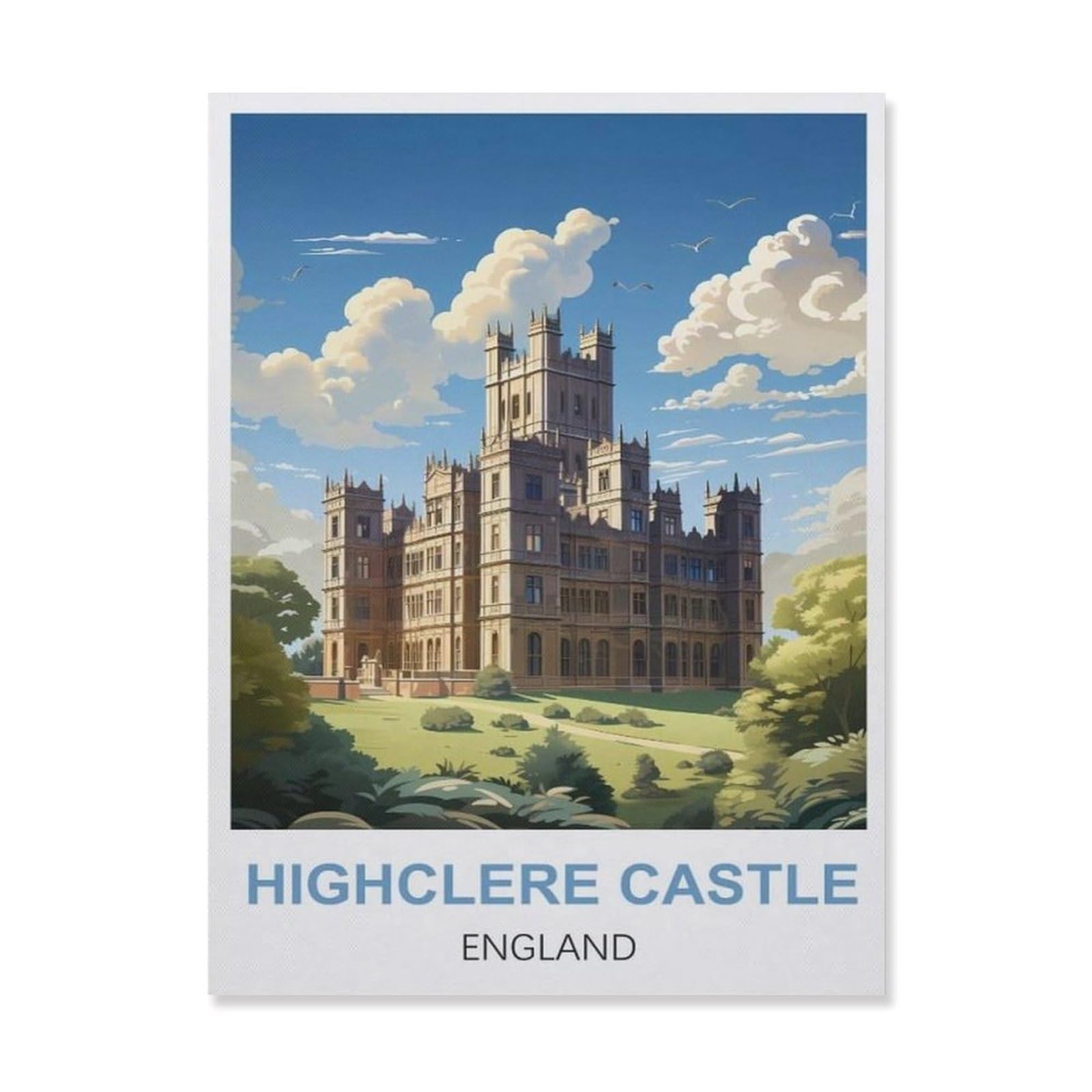 Funny Metal Tin Signs，Highclere Castle England(20x30cm）