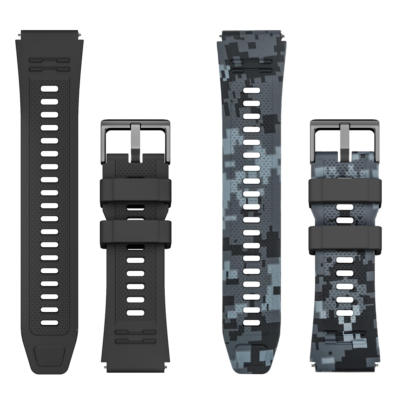 Smart Watch Band 22mm 2 Pack, for AMAZTIM Smart Watch Bands Replacement M2/T2, Compatible with SUNKTA K-52, TPU Sports Straps Bands, Adjustable Wristband, Men Smartwatch Band