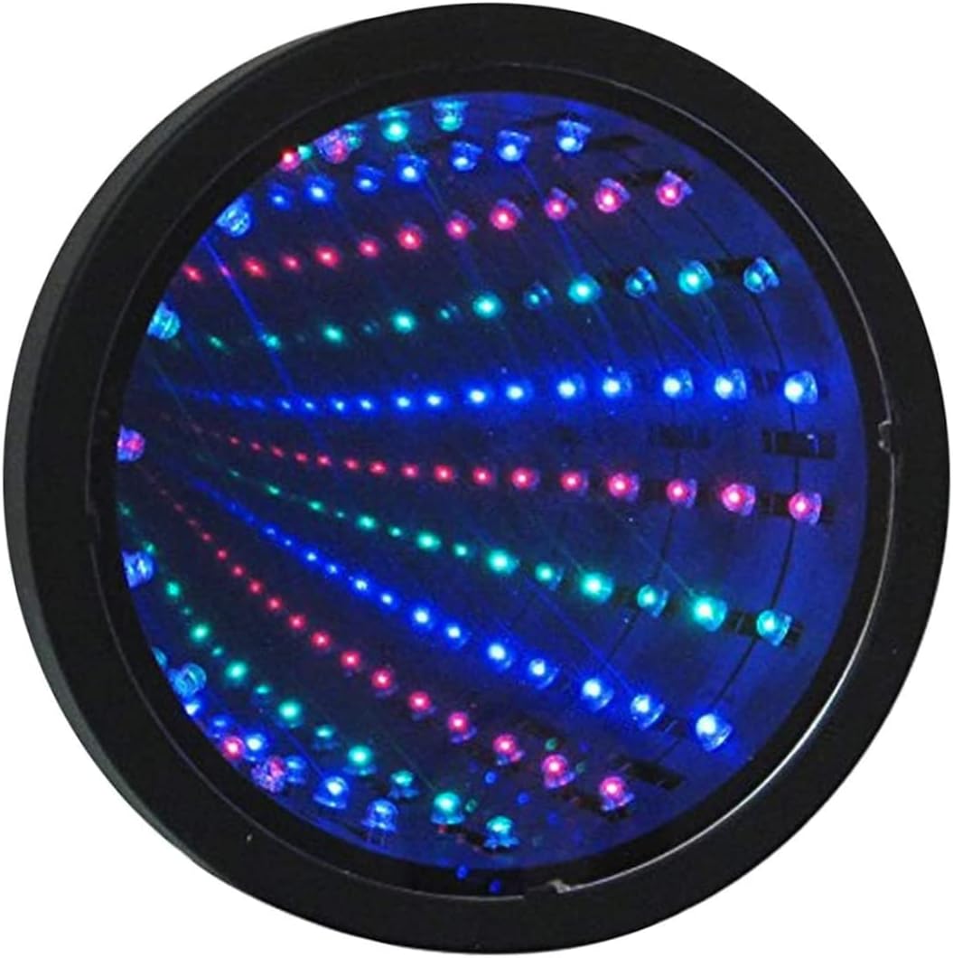 Eyccier Mirror Tunnel Lamp Tunnel Lamp LED Lighting Infinity Mirror Tunnel Lamp Sensory Mirror Visual Illusion Color Changing Light for Wall Hanging Party Decorations Gift