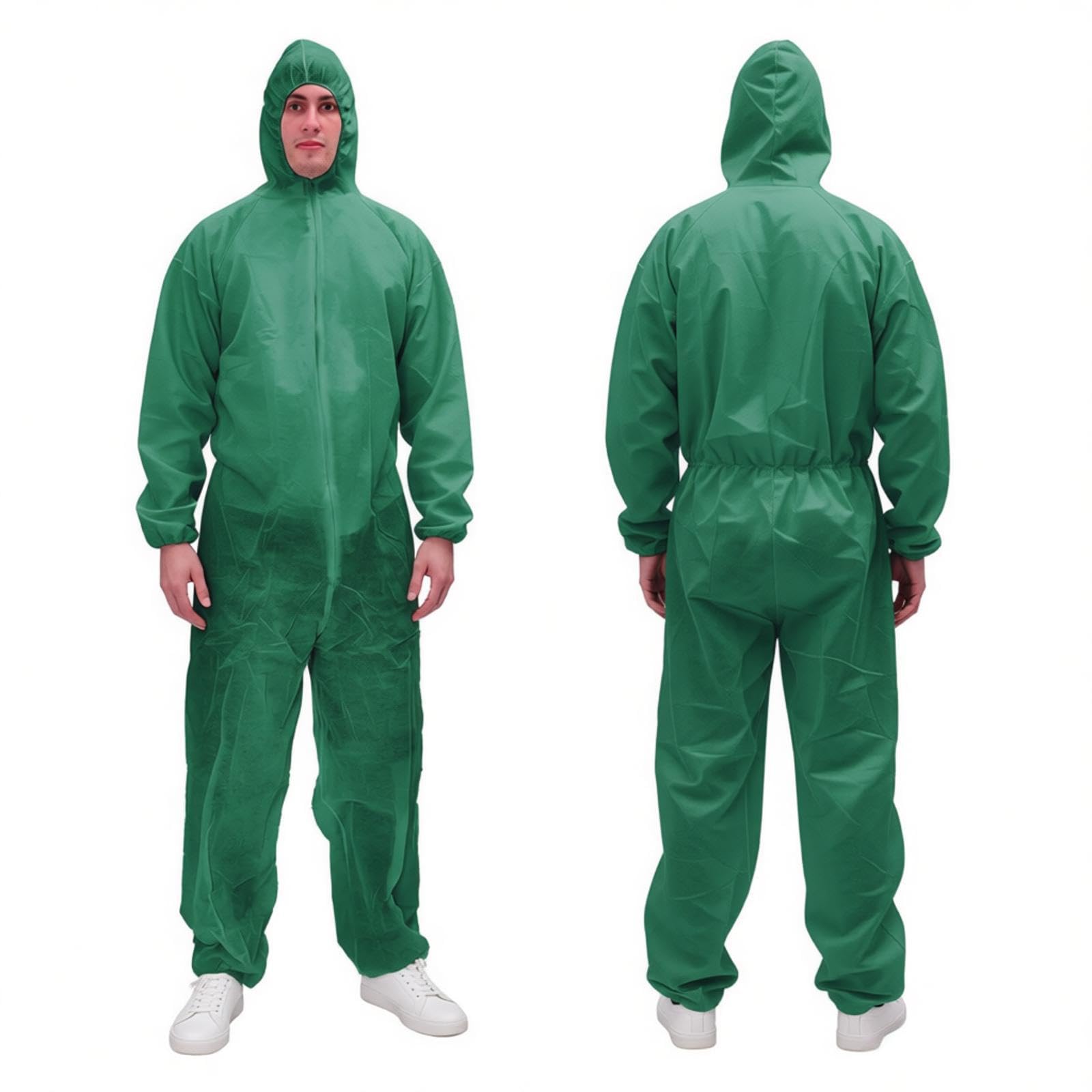 RAYGARD Colorful Disposable Coverall for Men, PPE Hazmat Suits with Hood and Elastic Cuffs for Spray Painting Industrial