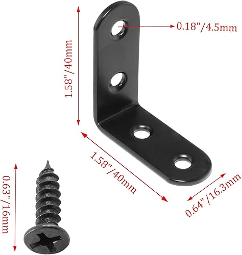 Miniatura 22 de 24 soportes ranurados en L resistentes, soporte de esquina ajustable en forma de L de 0.709 x 0.709 x 1.181 in, soportes de metal en ángulo recto