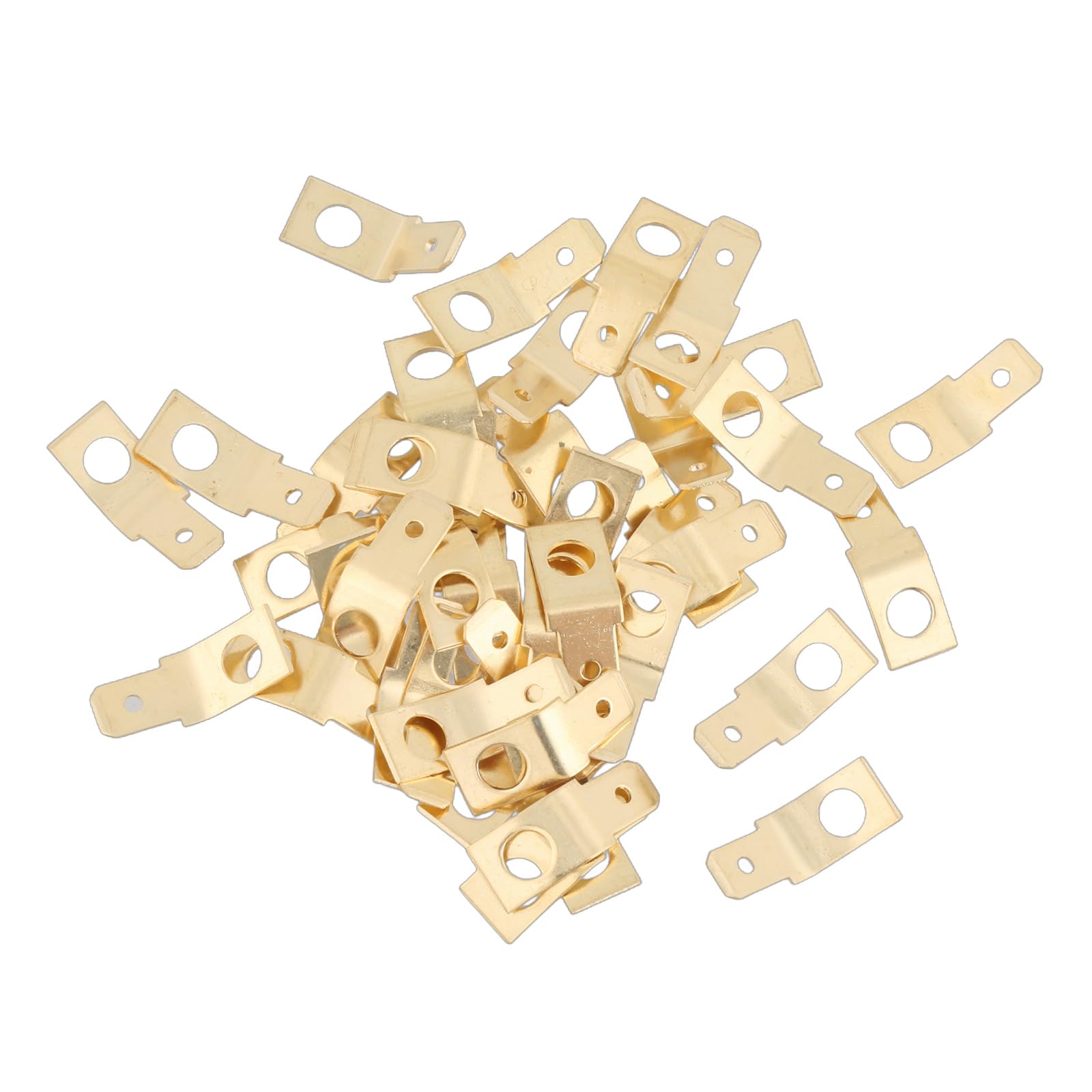 100pcs Brass Crimp Wire Connectors Spade Rings Crimp Electrical Supplies Brass Quick Disconnect Adapter Set Disconnect Adapter