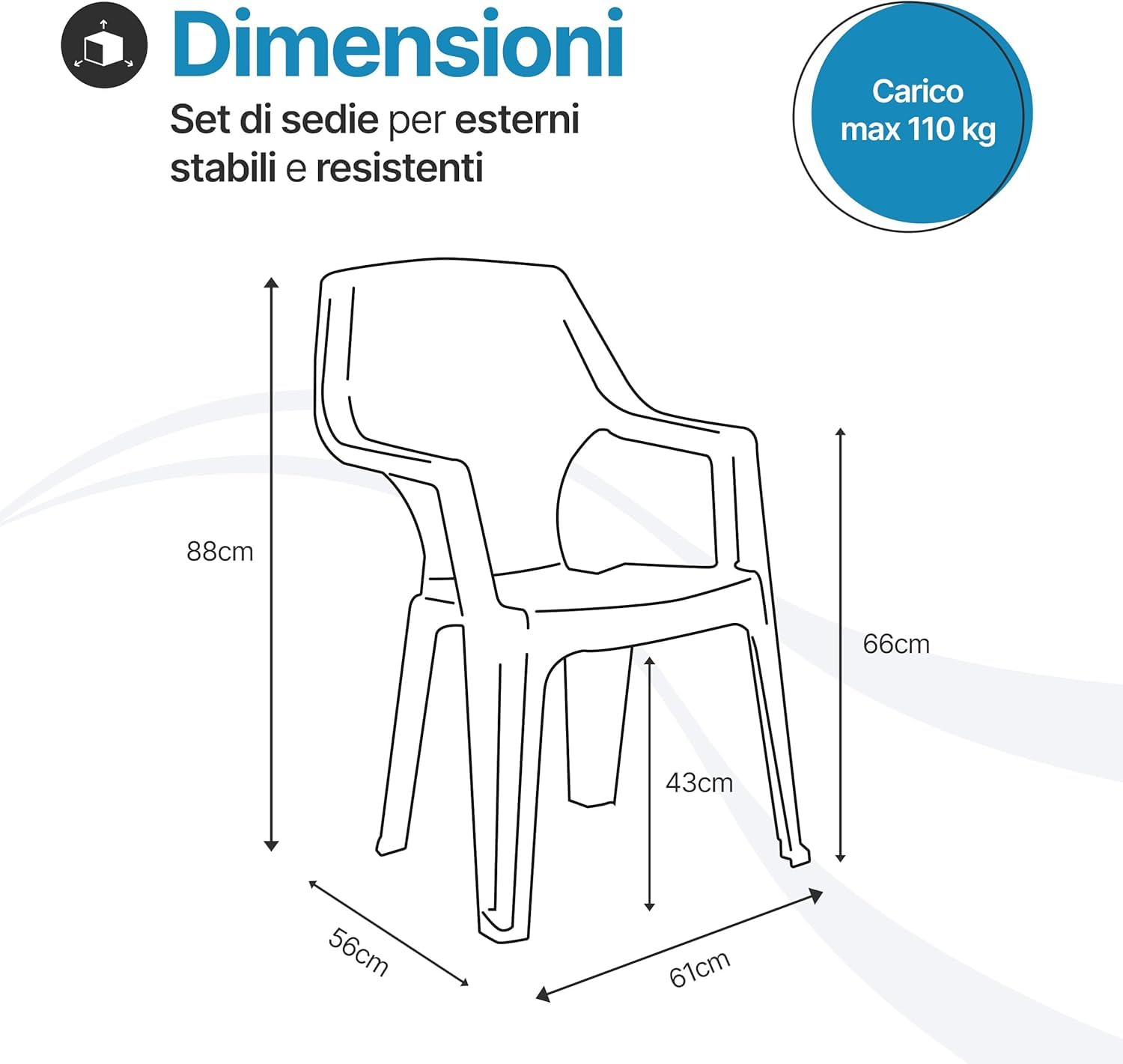 Tomaino Set Tavolo E 6 Sedie Da Giardino In Plastica Allungabile Impilabile Norden Nero