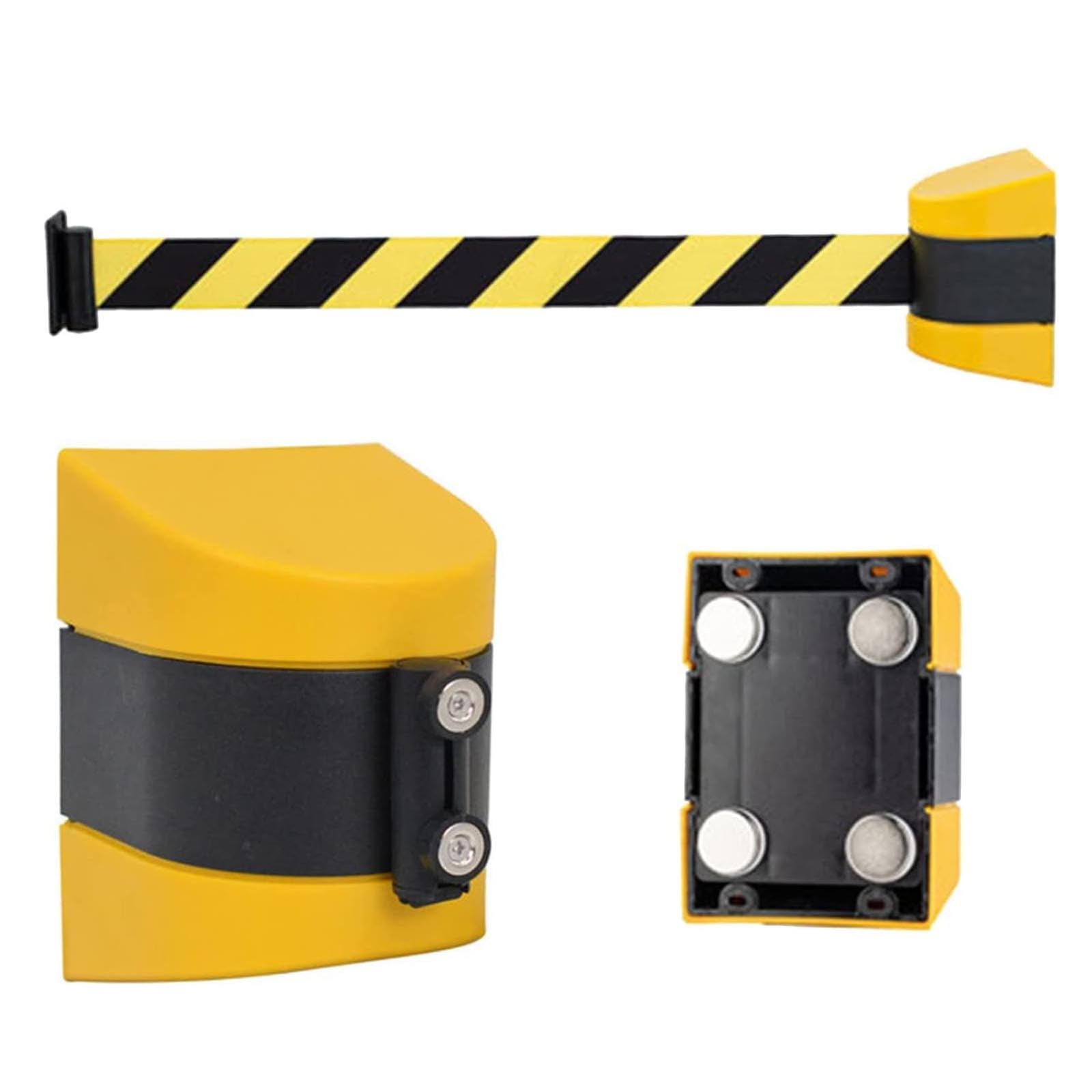 YNIYUJKL Magnetic Retractable Belt Barrier, 5M Durable Safety Crowd Control With Magnetic Adsorption, Portable Queue Management System For Events & Venues,size_name-10m