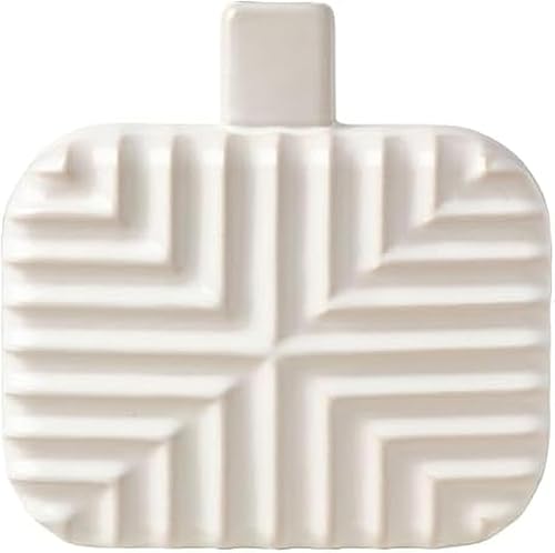 Mikasa Jarrón cuadrado geométrico de cerámica de cerámica, 8.43x2.44x8.35 pulgadas