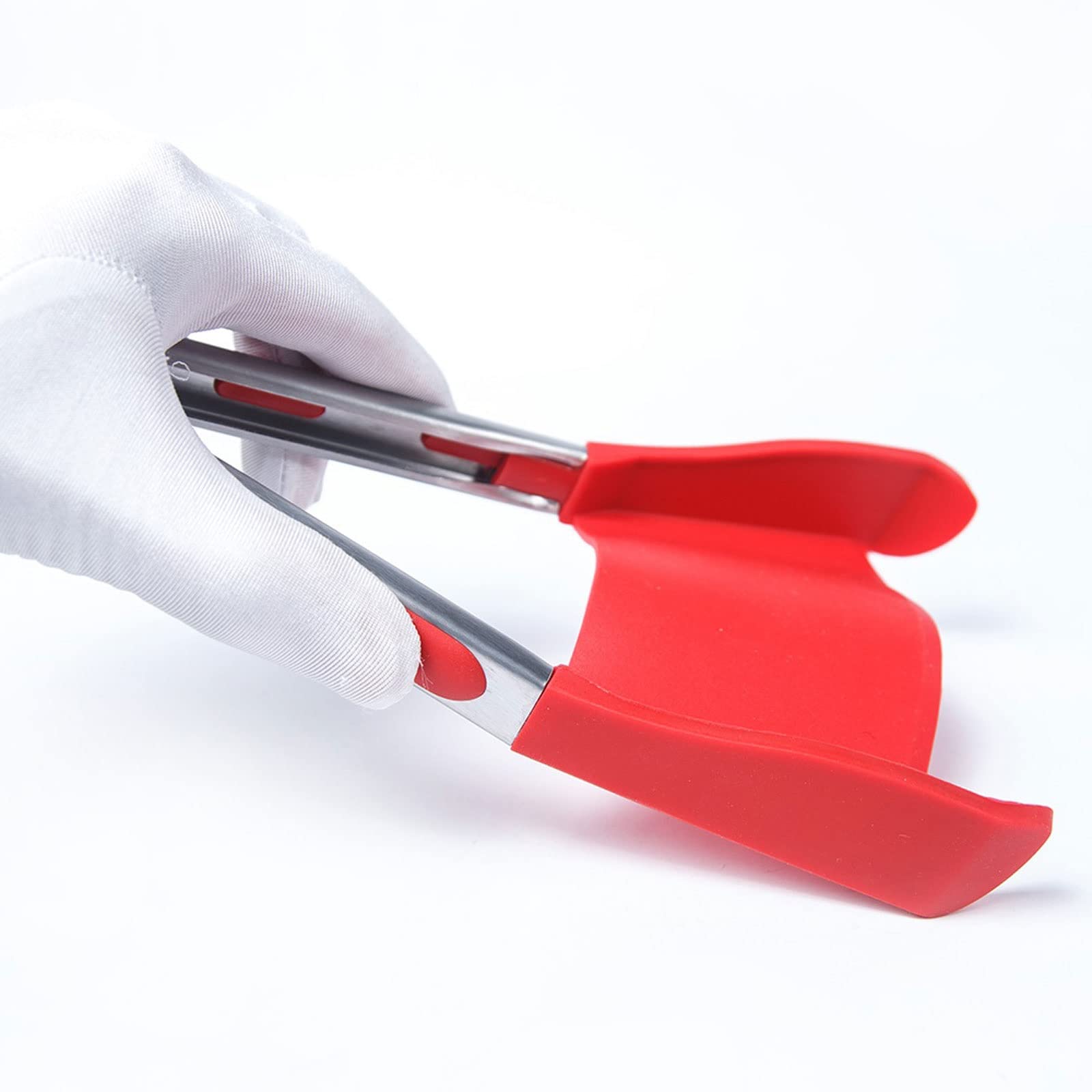 Pinza per spatola da Cucina Pinza in Silicone Antiaderente Resistente al Calore Pinza per Buffet Clip per Cibo Spatola da Cucina Spatola di Legno