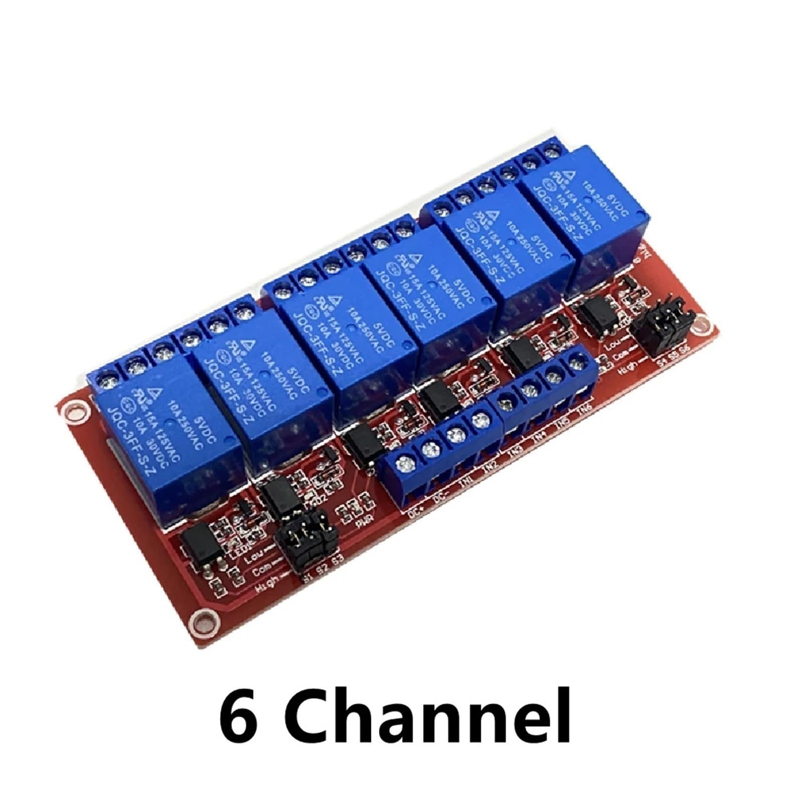 Modulo relè 5V 12V 24V 1/2/4/8 canali Modulo relè di Isolamento Doppio accoppiatore Ottico con Trigger di Livello Alto e Basso(5V,6)
