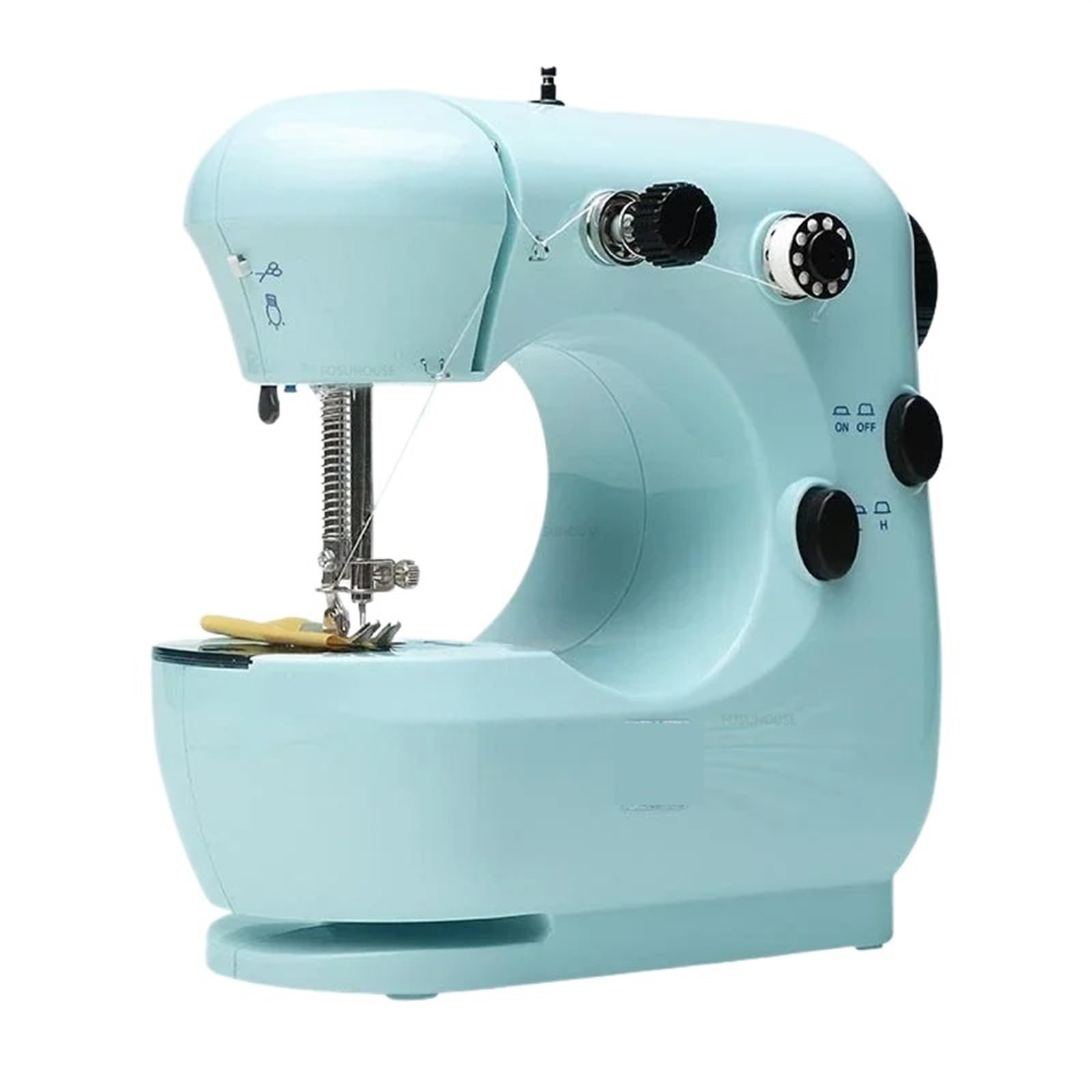 Edede One Color Sewing Machine, Portable Sewing Machine Mini Household Multifunction Sewing Machin With Foot Pedal Handheld Electric Diy Clothing Sewing Supplie