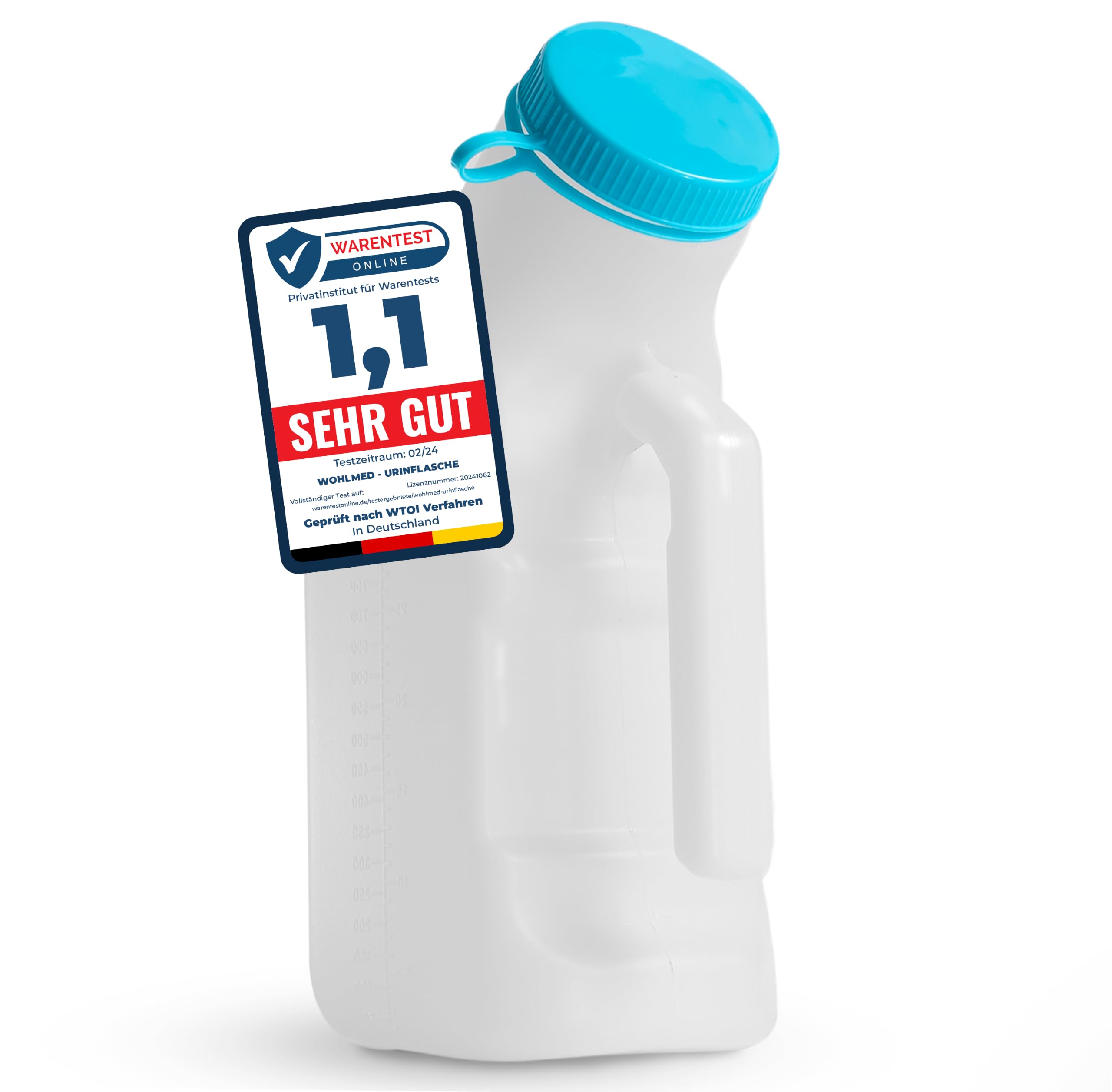 Leak-proof Urine Bottle for Men Odour Protection Solid Plastic with Luminous Lid 1000ml Urine Bottle for Home, Car, Camping, After Surgery and Travel-image-7