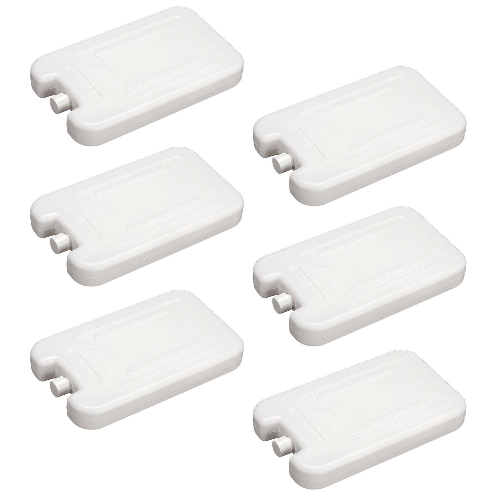 Baoblaze 6x Cooling Ice Packs Ice Blocks Reusable for Travel Cool Box Travel Ice Freezer Blocks Freezer Packs for Home Outdoors, white 200ml