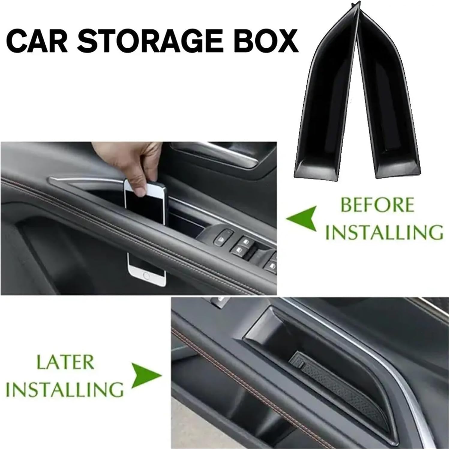 Auto parts Fit For Peugeot 3008 3008GT 4008 5008 2016-20 Car Organizer Door Handle Armrest Storage Box Container Holder Tray Car Accessories car seat slot storage