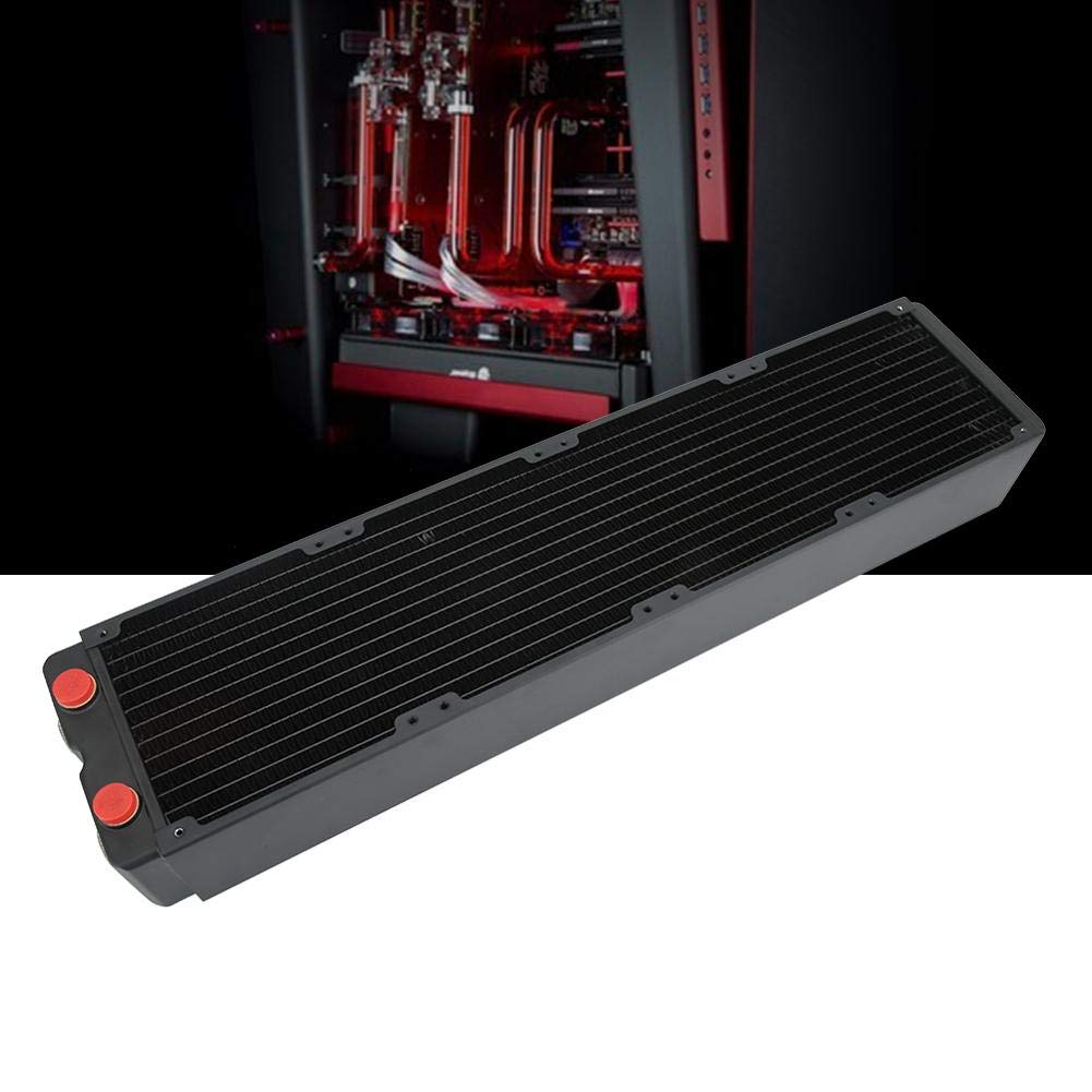 Radiatore 480mm per raffreddamento ad acqua PC, filettatura G1/4, 12 tubi, rame pieno, dissipatore di calore dissipatore di calore CPU del computer Radiatore scambiatore di calore