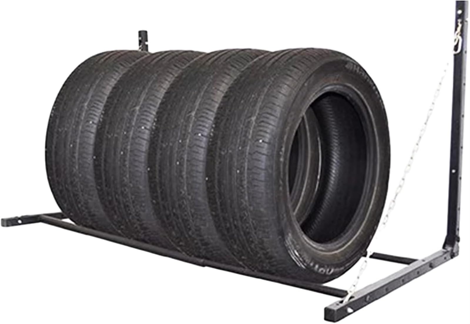 Generisch Ausziehbares Reifenregal 81-140 cm (32-55 Zoll), Wandmontage, Robustes, faltbares Reifenregal für Garage, tragbare, platzsparende Ausstellungseinheit