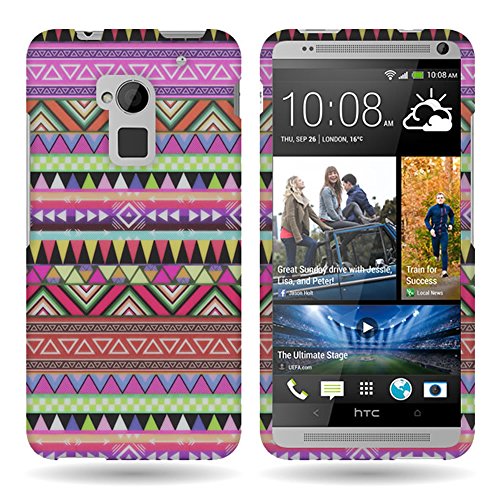 CoverON HTC One Max T6 Protector Design Green Orange Tribal Case - with Pry Tool