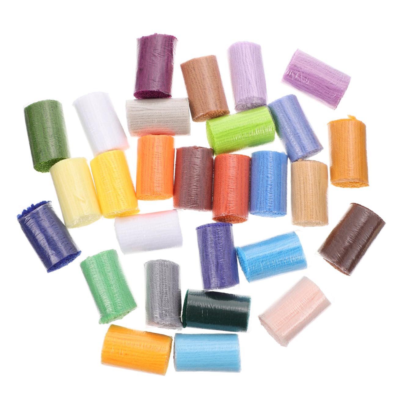 Vorgeschnittenes Garn Satz 30 Farben Selbstgemacht Häkelgarn für Teppich Strickzubehör Weiches Hautfreundliches Material Langlebig und Leicht Zufällige Farbe
