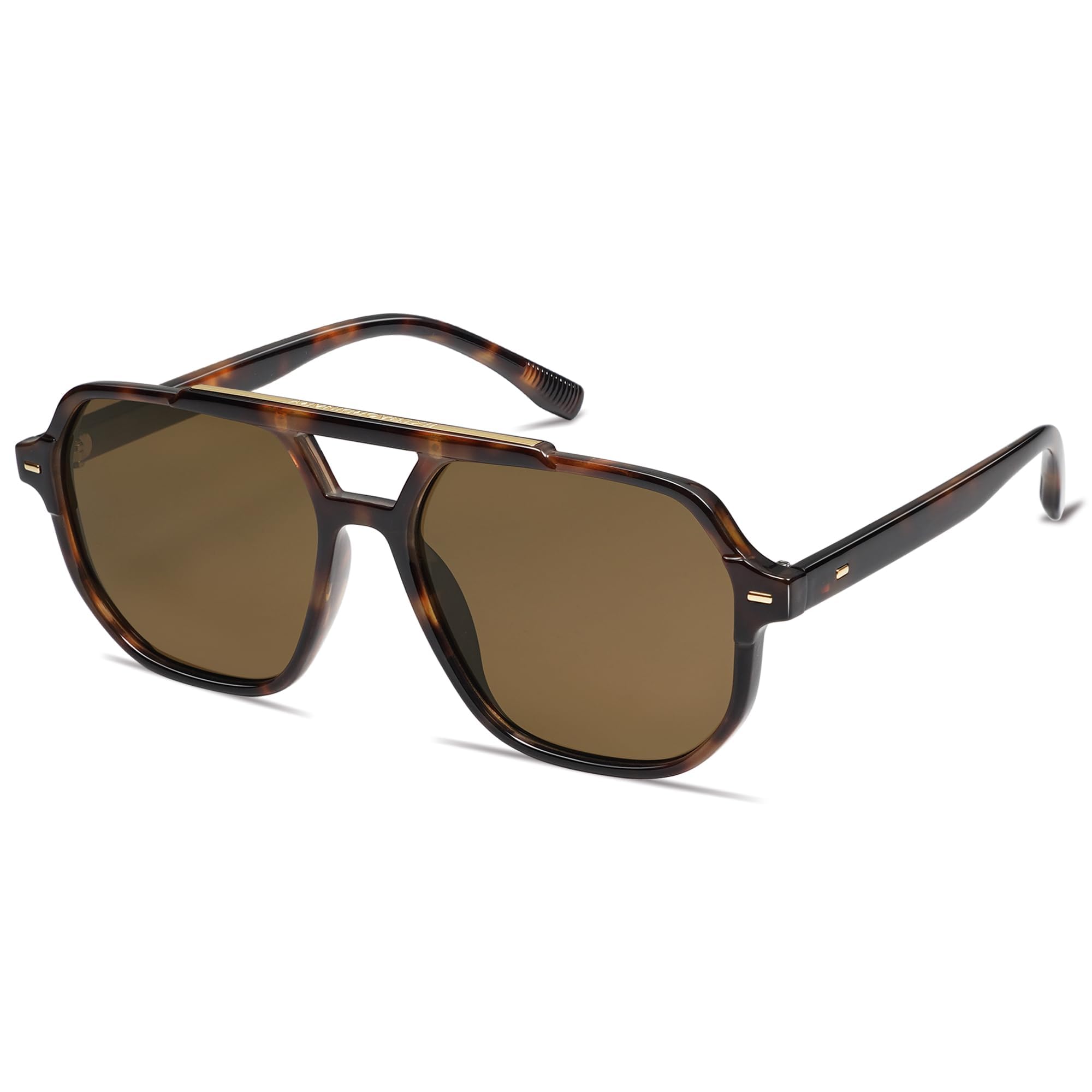 SOJOS Retro Trendy Aviator Polarized Sunglasses Men Women Vintage 70s Square Stylish Frame Sun Glasses SJ2283