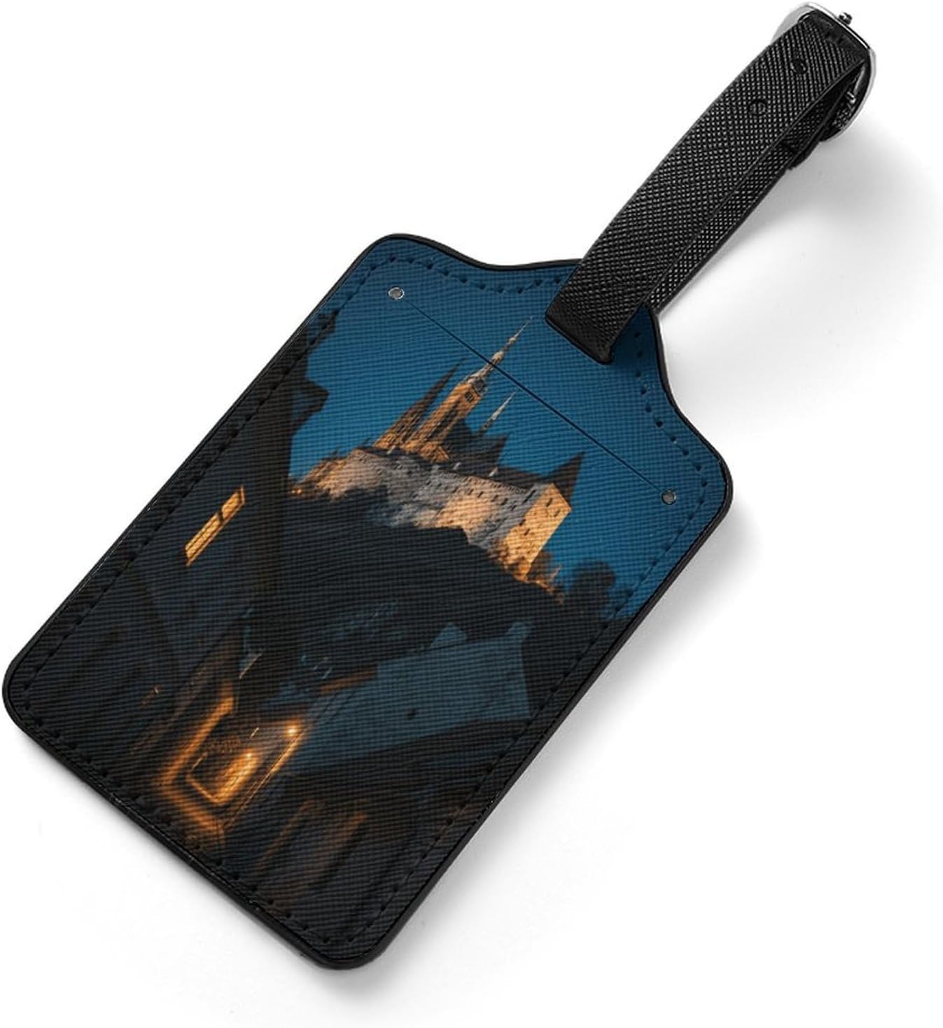 Prague Castle PU Leather Luggage Tag for Suitcases