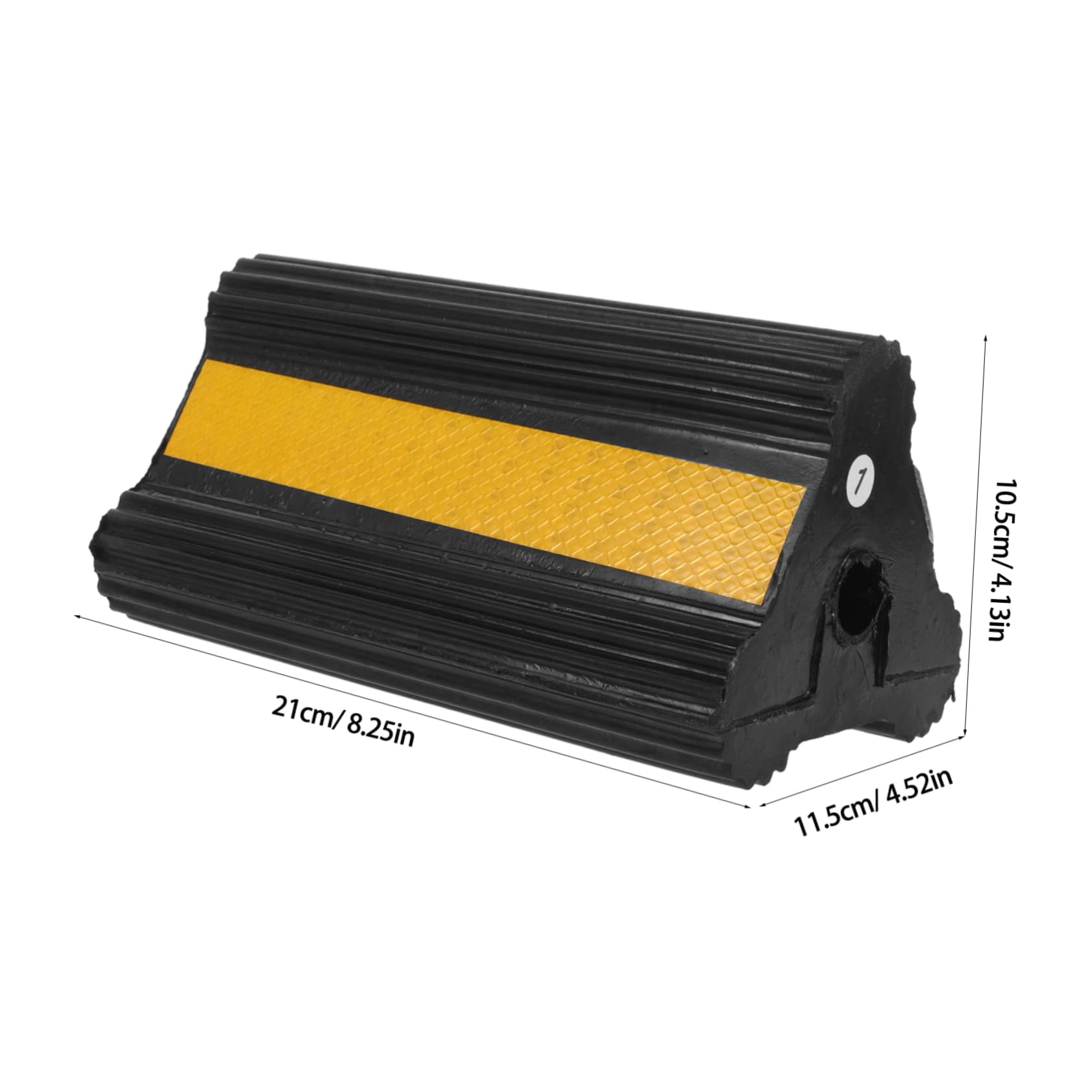 Cabilock Heavy Duty Rubber Wheel Chocks with Handles Non Slip Tire Stoppers for Trucks Trailers and Motorcycles Portable and Durable Design Effortless Installation Slip Resistant Surface