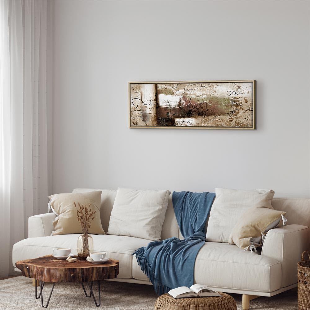 murando - Quadro Astratto 150x50 cm 1 Pezzo - Stampa su Tela Strutturata XXL Grande - Quadri Moderni Soggiorno Grandi - Stampe da Parete Murale Arte Moderno Pittura - a-A-0331-b-d