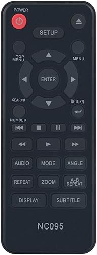 Beyution NC095 NC095UL Reemplazo de control remoto para reproductor de DVD Sanyo FWDP105F FWDP175FA FWDP105 FWDP175F FWDP105FA FWDP105FB