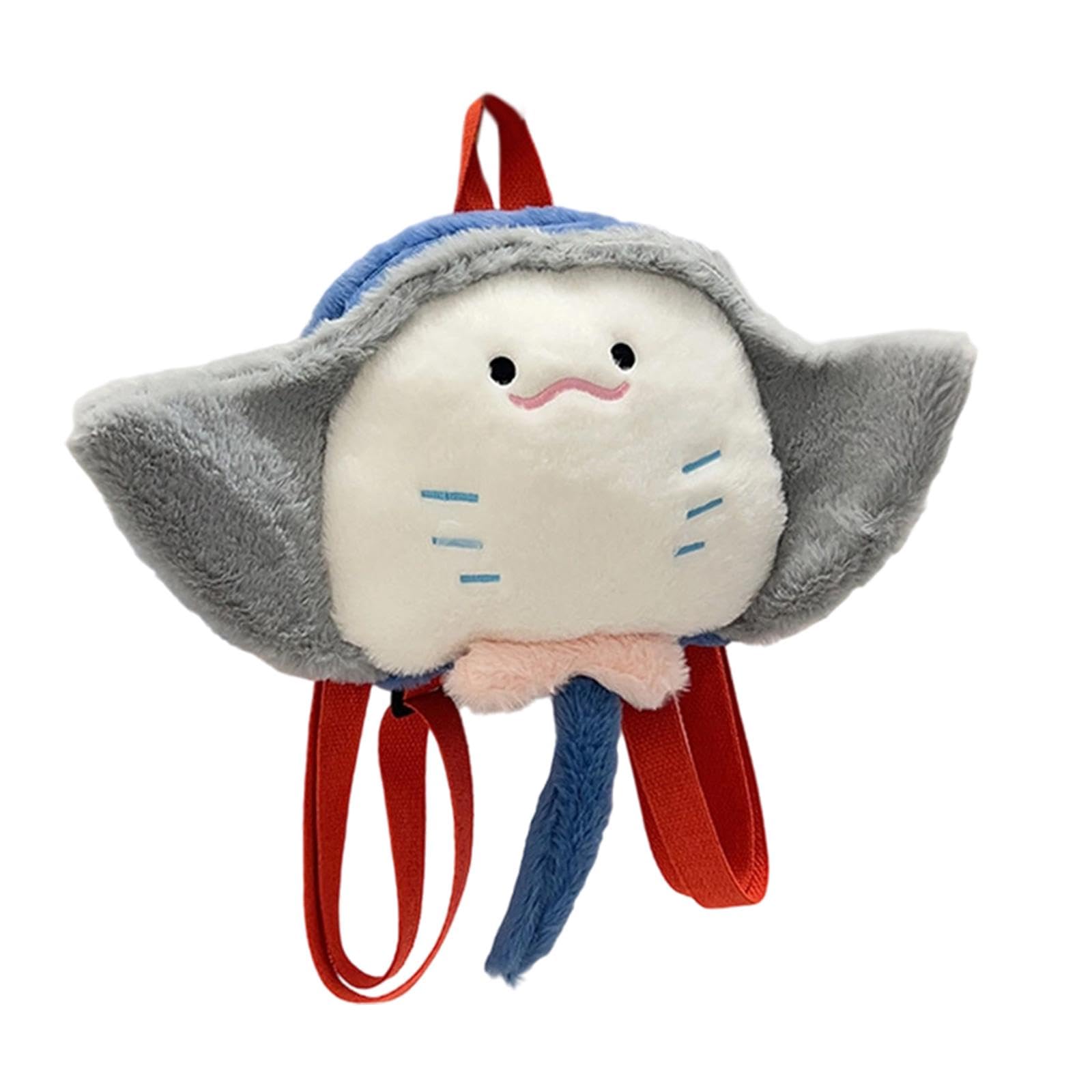 Plush Animal Backpack with Adjustable Shoulder Straps Modern Animal Doll Bag Stingray-image-12