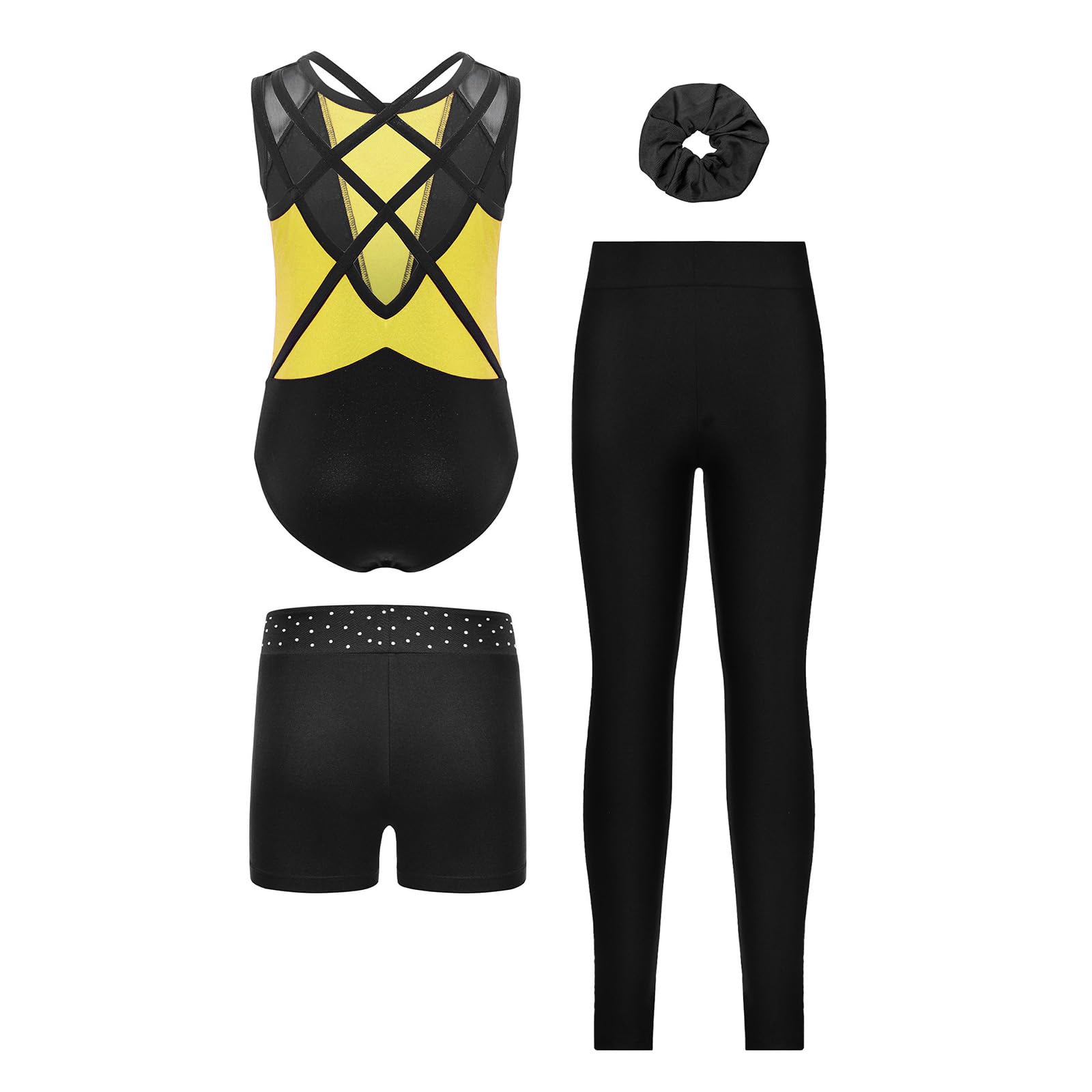 Bambini Pattinaggio Artistico Bambina Body Ginnastica Con Pantaloncini Body Ginnastica Artistica Maniche Lunghe Con Shorts Ritmica