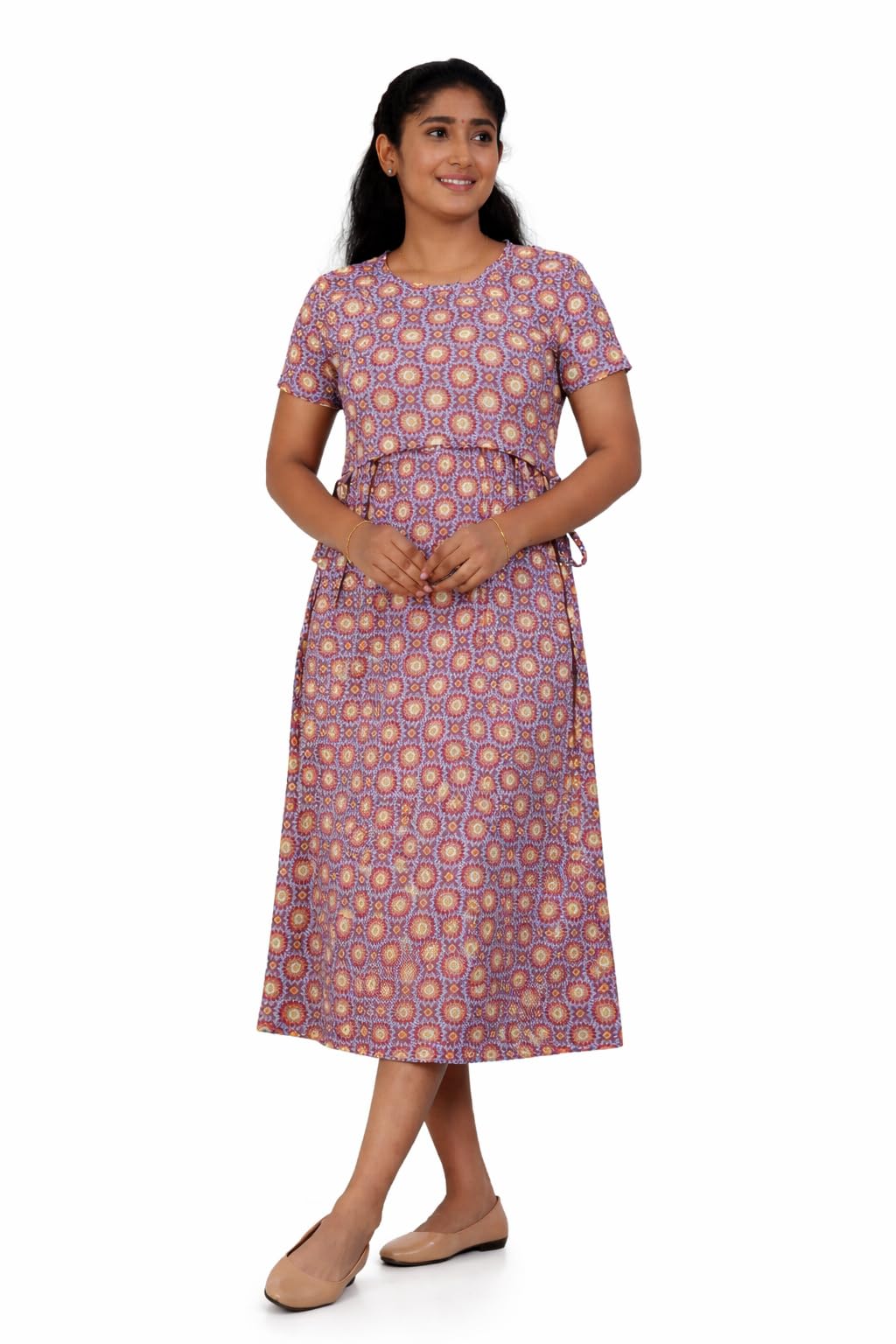 Zipless Feeding Kurtis & Dresses for Women, Maternity Wear Gown Pregnancy Dress for Nursing Mothers, Viscose Rayon, L to XL, Stylish & Comfortable-image-11