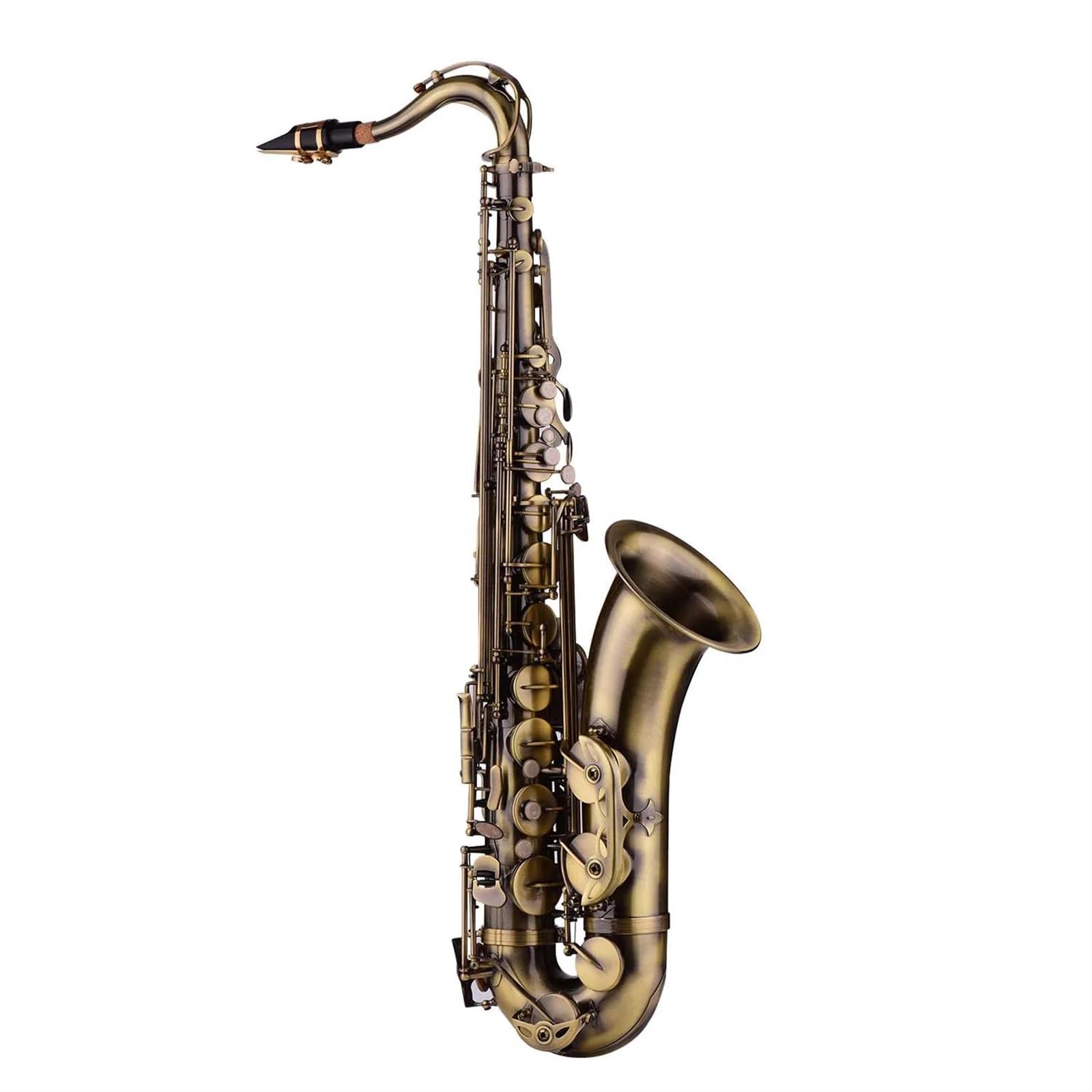 Saksofon Antyczne Wykończenie Bb Saksofon Tenorowy Saksofon Mosiężny Korpus Biały Instrument Dęty Drewniany Z Futerałem Do Przenoszenia Rękawiczki Saksofonowe Paski Na Szyję