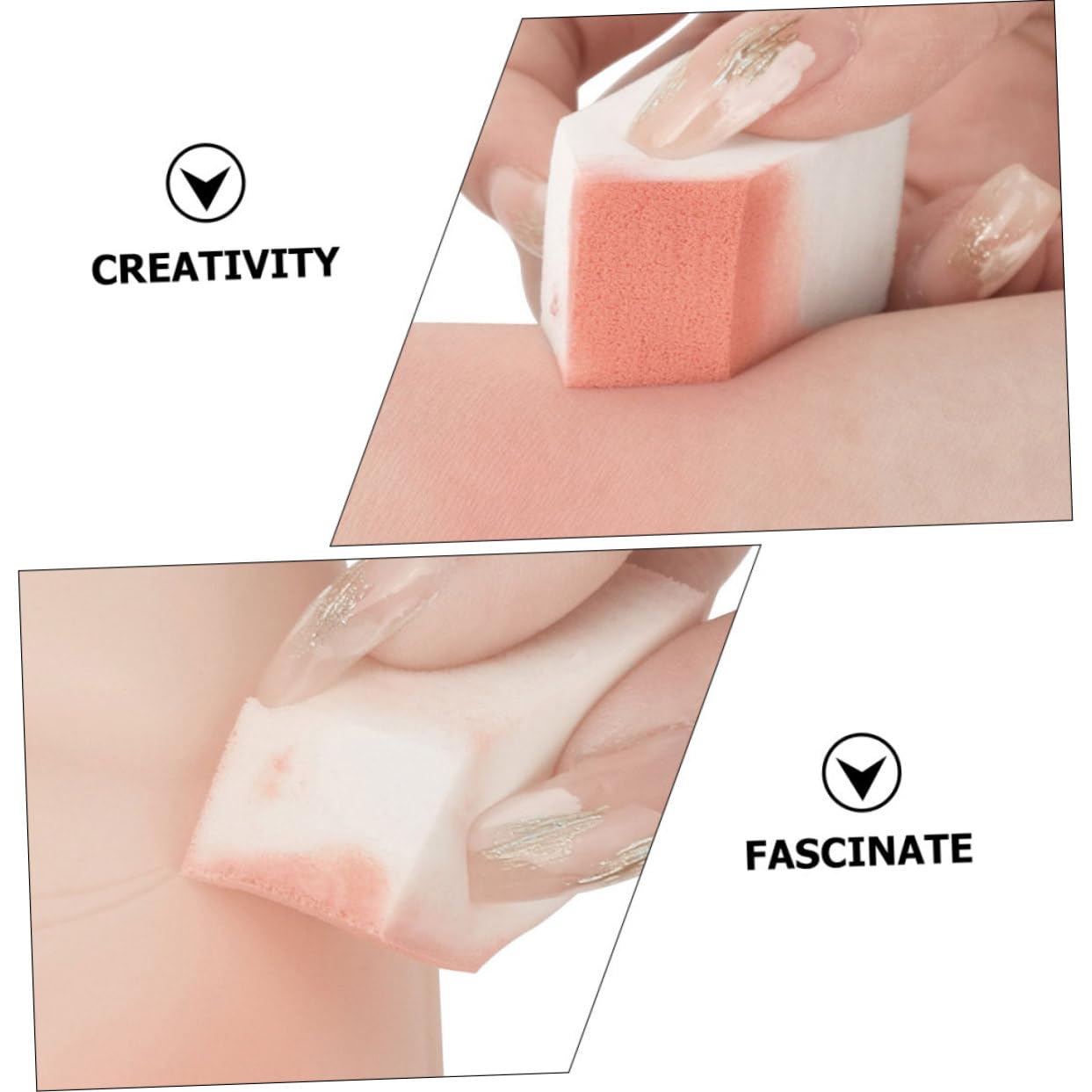 Baluue 500pezzi Spugne Per Sintetico Per Applicatore Makeup Stesura e Cosmetici