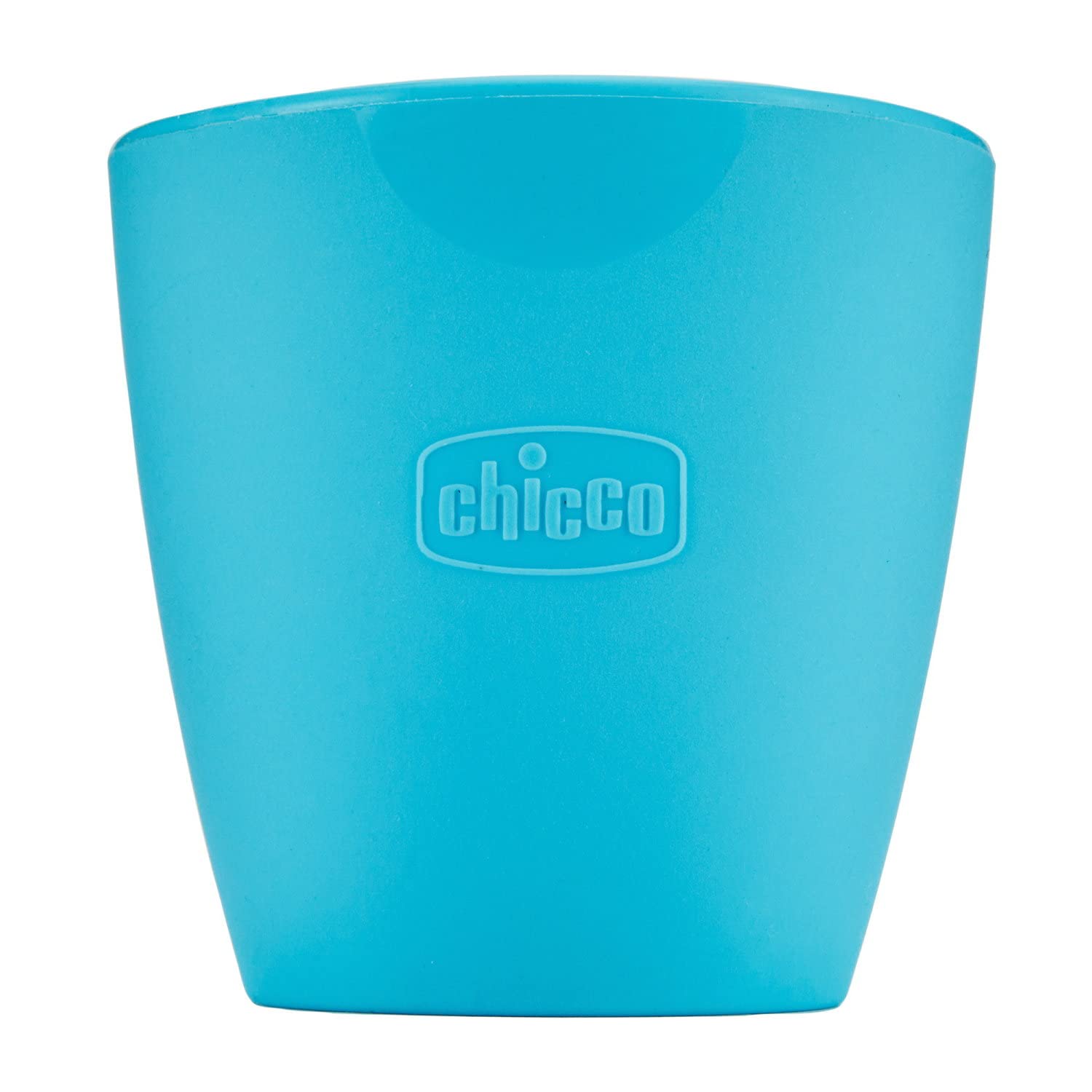 Chicco Blau Kindergeschirr + Kinderbesteck, Eas Mug - Silikonbecher - Blue - 6M+