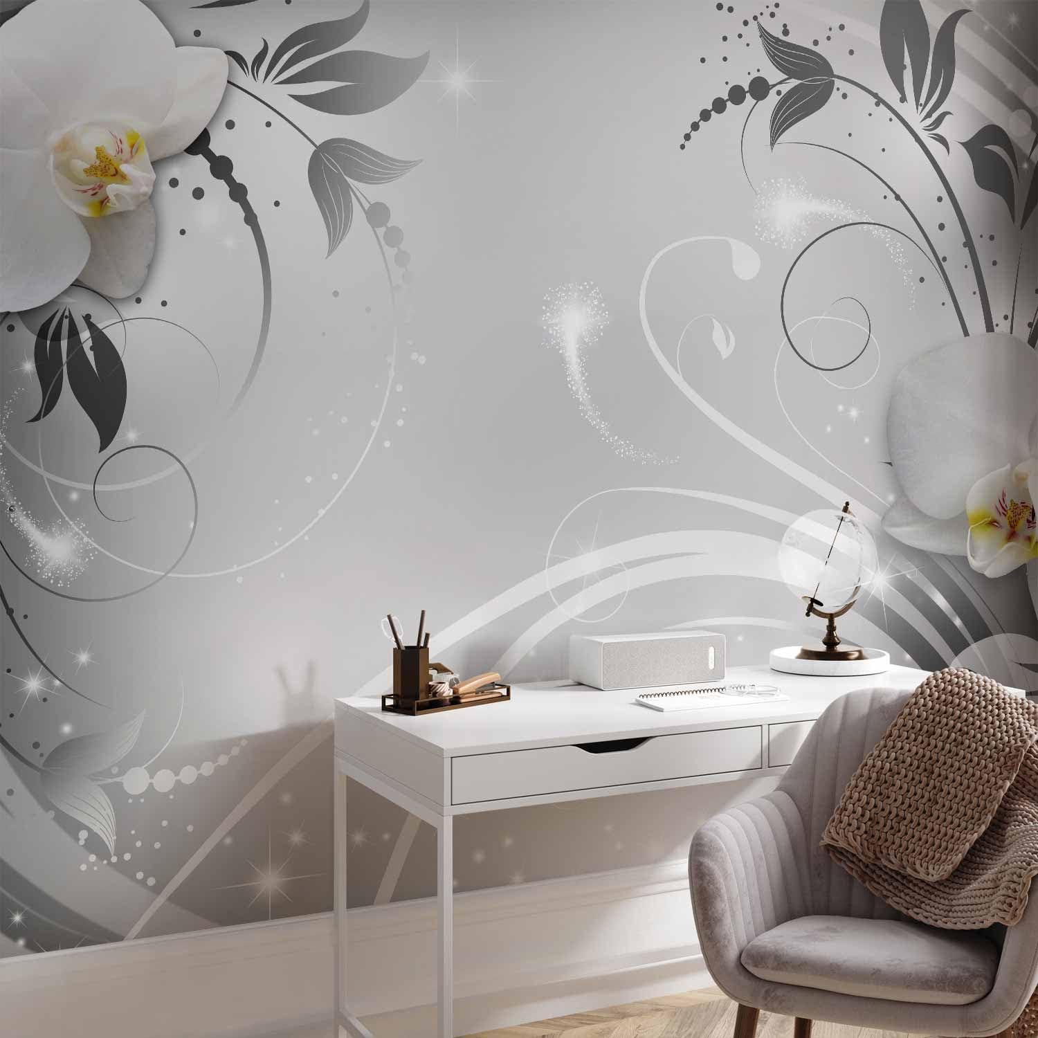 Fototapete murando 400x280 cm Vlies Tapeten Wandtapete XXL Moderne Wanddeko Design Wand Dekoration Wohnzimmer Schlafzimmer Büro Flur Blumen Orchidee b-A-0060-a-b