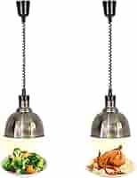Lampade Riscaldanti Alimenti 250W - 2 Pezzi, Sospese, Regolabili 60-180 Cm, Per Ristoranti E Buffet - Foto 7