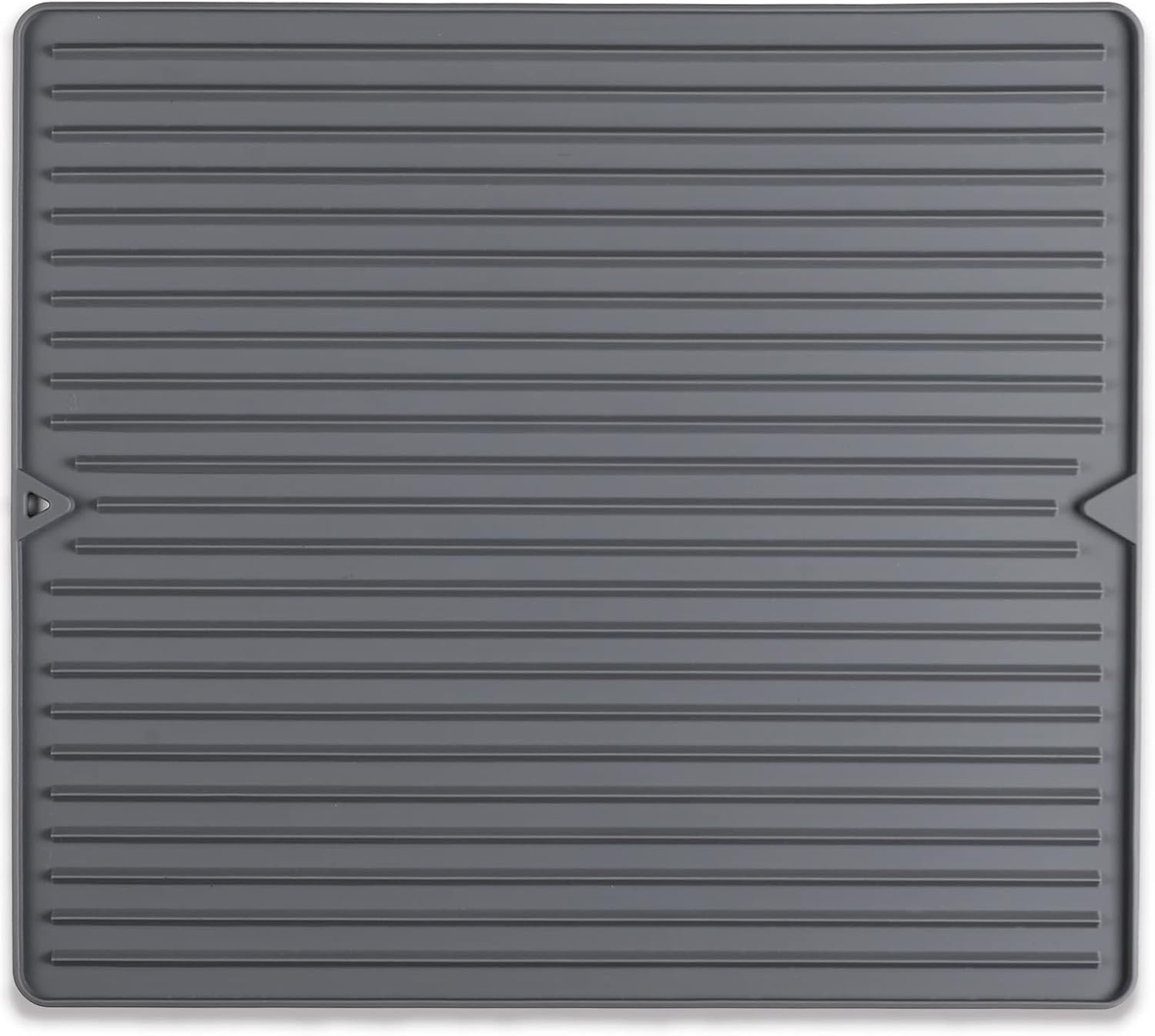 dish drying mat, 16" x 18" silicone drying mat for kitchen counter, large & thicker silicone dish drying pad with raised edges for countertop, multi-purpose & heat resistant