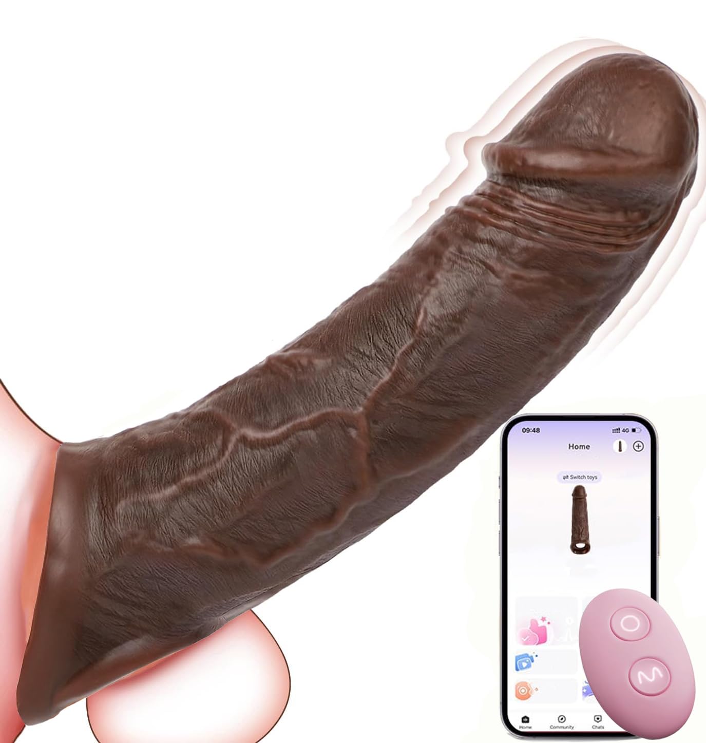 Gaines pour Pénis Sex Toýs Homme, Vibromasseur Réaliste Manchon Penis Silicon XXL Grossir, Gaines de Extenseur Pénien Agrandir son Pénis Homme, Anneau Penien Sex Toys Sextoyse Couple Plaisir