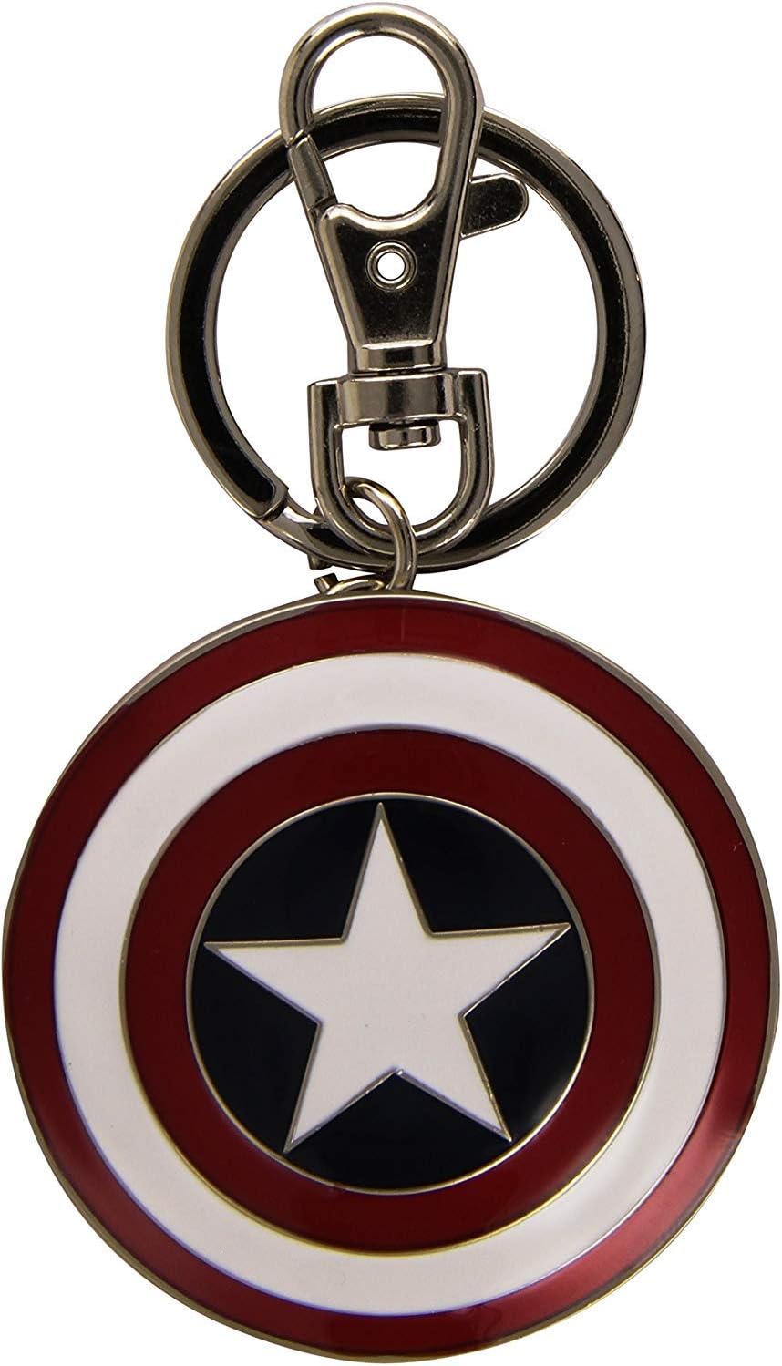 MarvelSemic Distibution SMK001 Avengers Captain America Shield Metal Keycha, Multi-Coloured