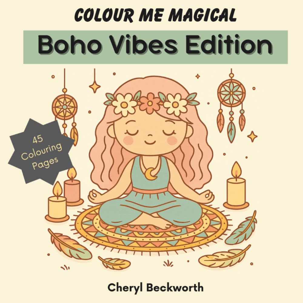 Colour Me Magical: Boho Vibes Edition: Cute and Cosy Colouring Book for Adults and Teens (Colour Me Magical Colouring Books)