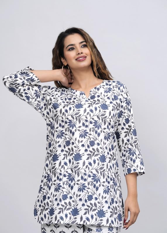 Image of Cotton Printed Night Suit for Women's Shirt and Pyjama Set Sleep wear Set for Womens and Girls