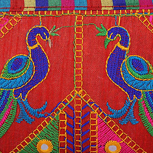 Image of Craft Trade Clutch Bags for Women Rajasthani Jaipuri Embroidered Mirror Work Ethnic Hand Bags and Clutches for Ladies Purse for Girls - 13x25 Cms