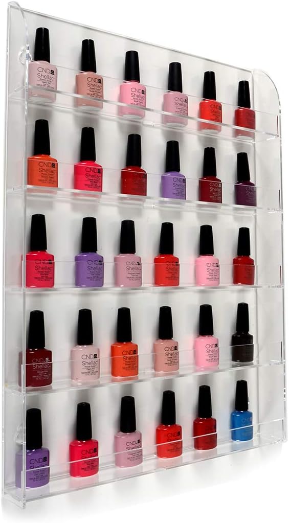 Wall Mounted Nail Varnish 5 Tier Display Made in the UK Nail Polish