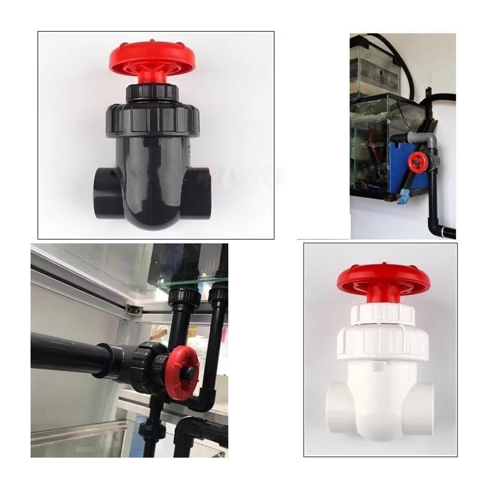CHATROOM 1 Pcs UPVC ID 20/25/32/40/50 Mm Tor Ventil Flow Control PVC Schleuse Schalter PVC Ball Ventil for Garten Bewässerung Aquarium(White,ID 32 mm (DN25))