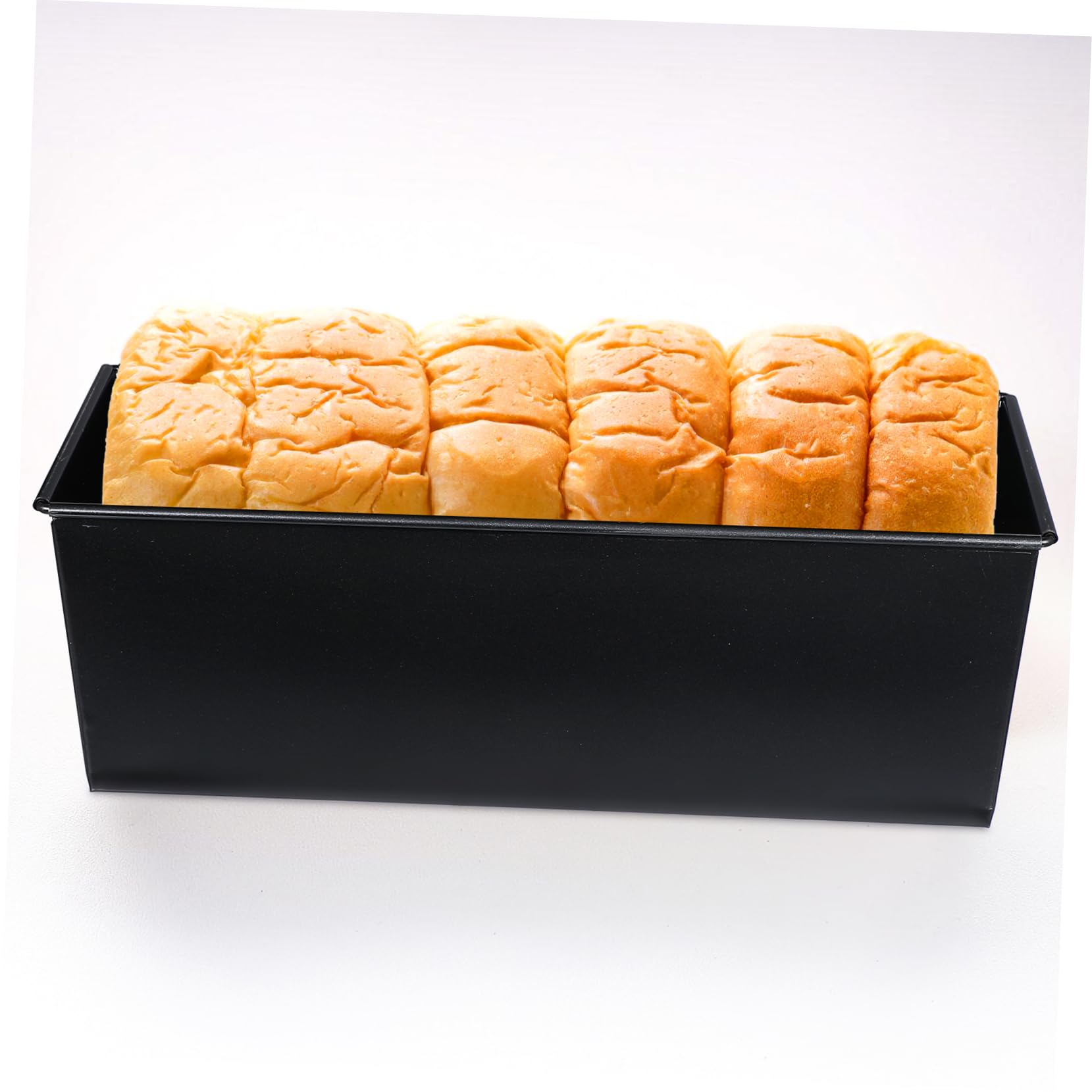 Cabilock 5fori Stampo per Pancarre con Coperchio in Inossidabile Teglia da Forno Antiaderente per Pane Fatto in Casa e Toast Design Versatile con Coperchio per Conservare Umidità