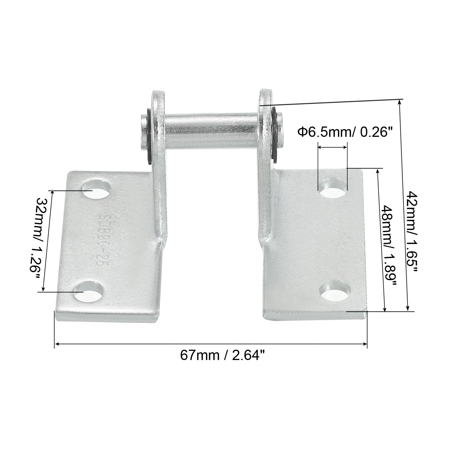 PATIKIL Luftzylinder Verbindung Pneumatische Stange Schiene Montage Halterung 6 Pack MAL Pneumatische Teile Zylinder Installation Stand für 20mm 25mm Zylinder Durchm.
